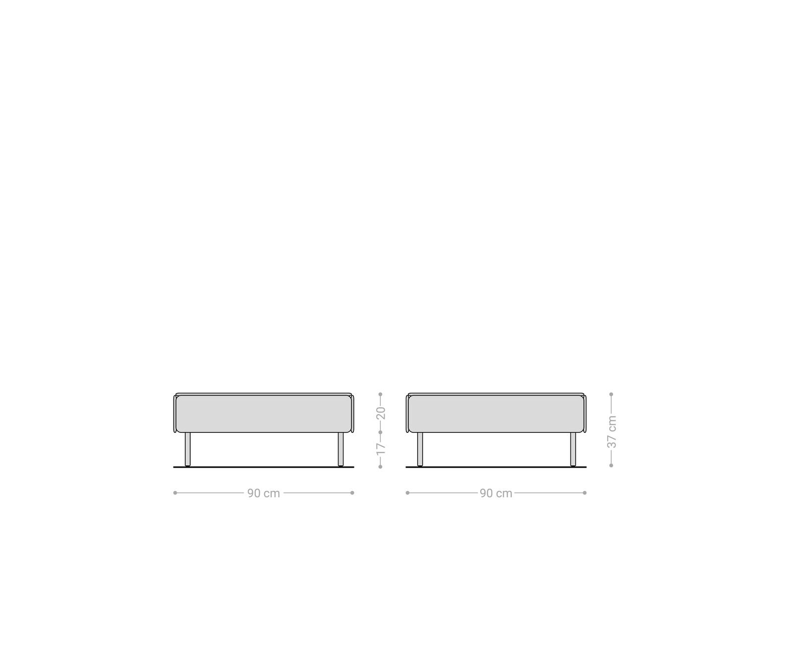 Couchtisch Shavani 90x90 cm Akazie Natur 2 Schubladen Metall Schwarz 6