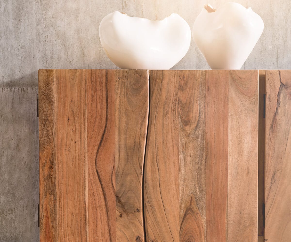 Sideboard Live-Edge 220 cm Akazie Natur massiv 6 Türen 2 Sideboard Live-Edge 220 cm Akazie Natur massiv 6 Türen 2