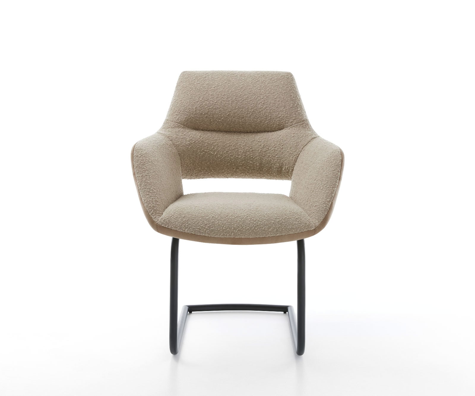 Freischwinger Yago-Flex mit Armlehnen Materialmix Schlamm Freischwinger rund Schwarz Taschenfederkern 1 Freischwinger Yago-Flex mit Armlehnen Materialmix Schlamm Freischwinger rund Schwarz Taschenfederkern 1