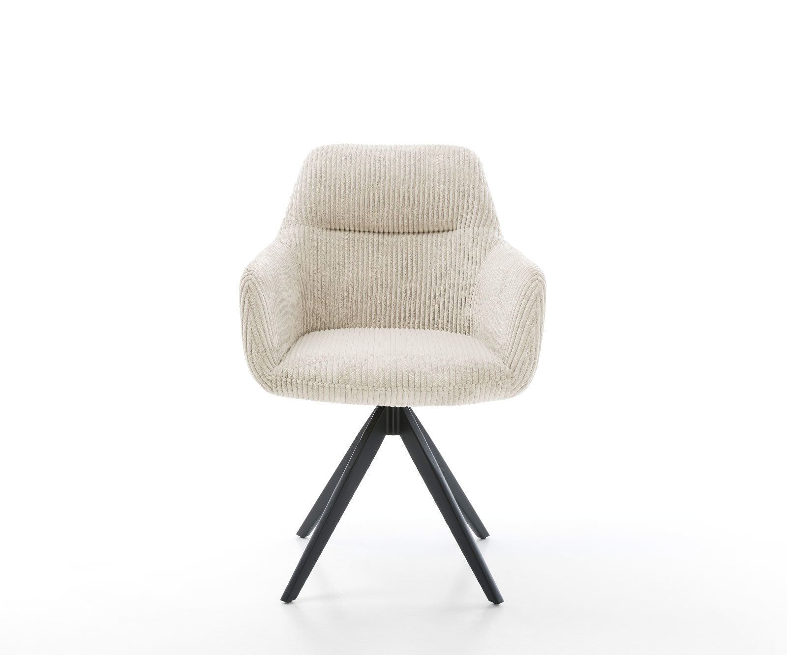 Esszimmerstuhl Pejo-Flex Cord Beige Kreuzgestell kantig Schwarz Taschenfederkern 1 Esszimmerstuhl Pejo-Flex Cord Beige Kreuzgestell kantig Schwarz Taschenfederkern 1