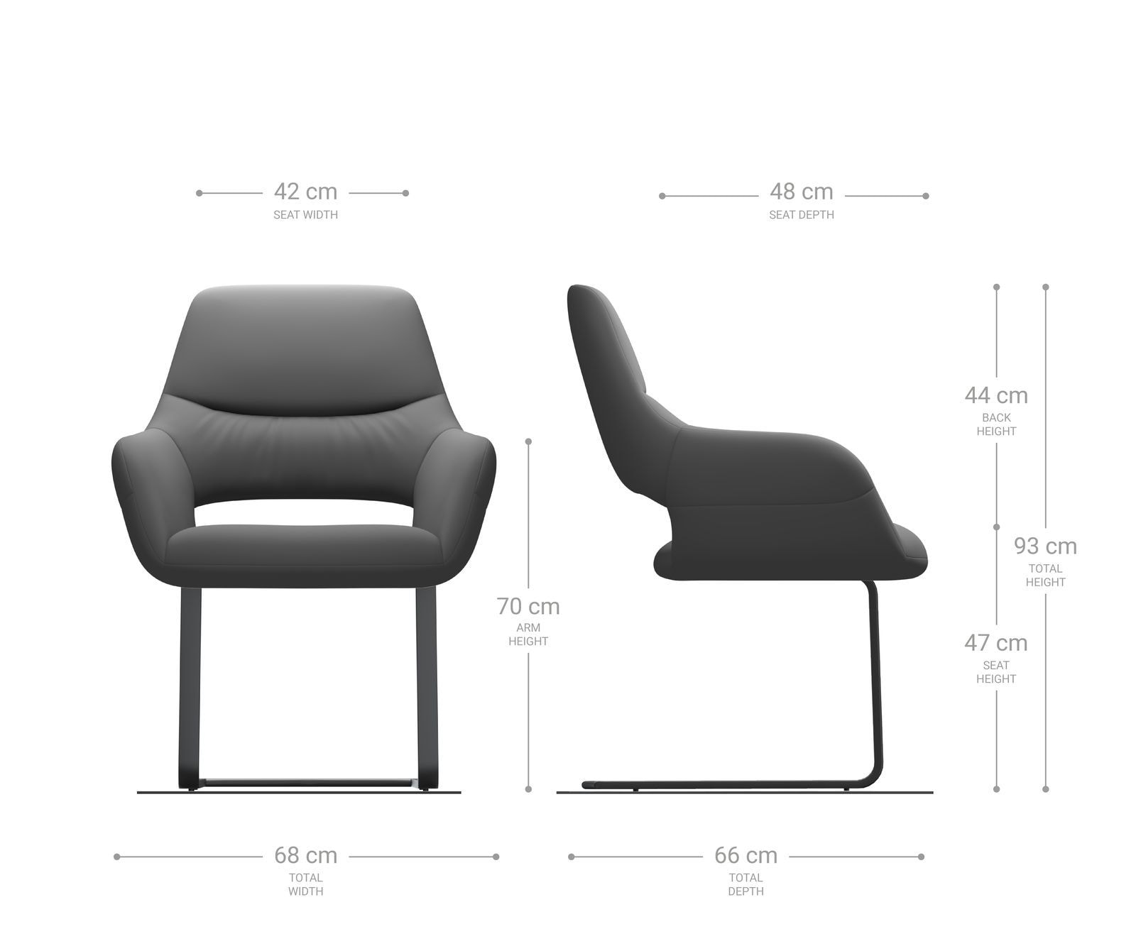 Freischwinger Yago-Flex mit Armlehnen Mikrofaser Anthrazit Vintage Freischwinger flach Schwarz Taschenfederkern 5 Freischwinger Yago-Flex mit Armlehnen Mikrofaser Anthrazit Vintage Freischwinger flach Schwarz Taschenfederkern 5