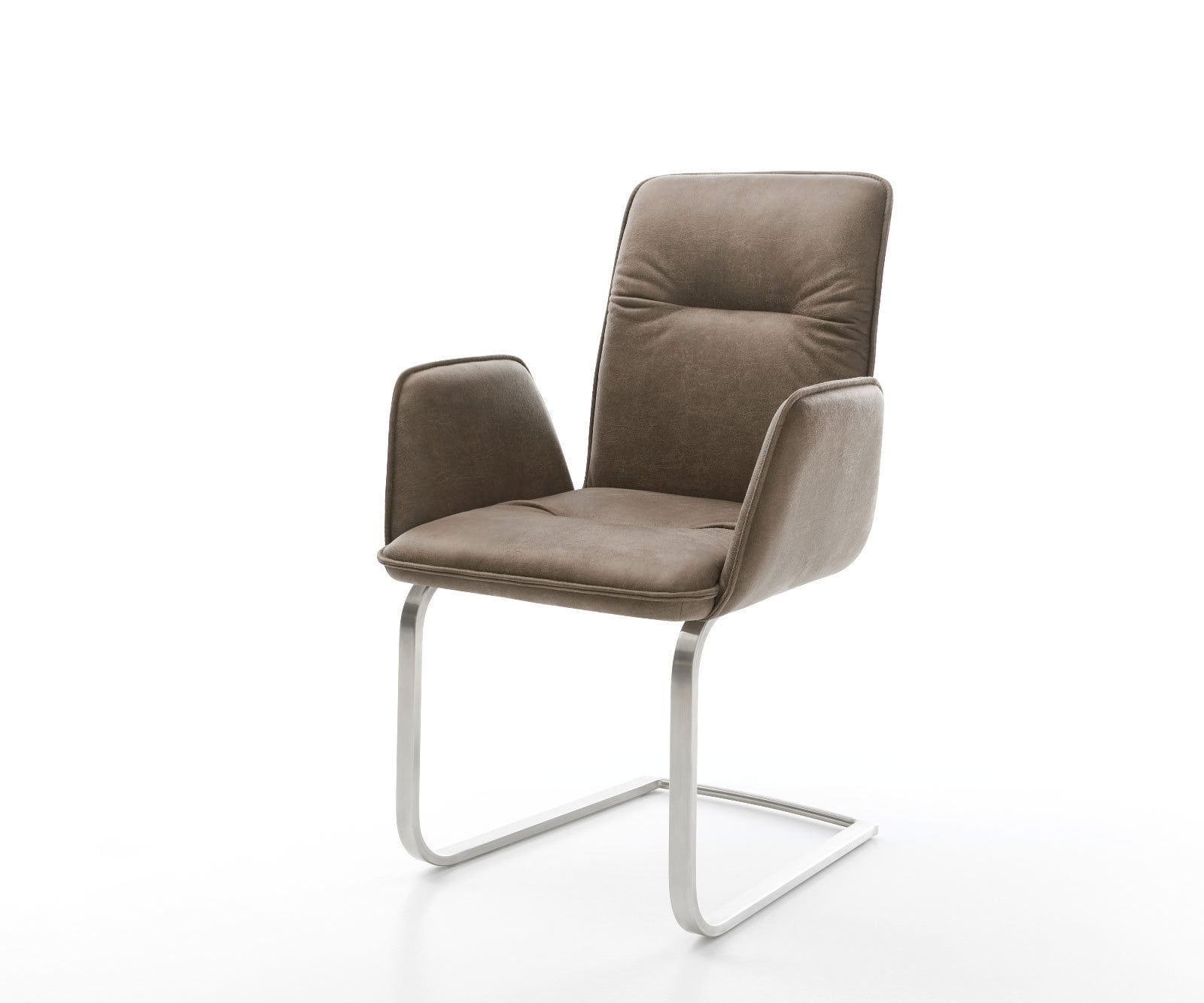 Freischwinger Vinja-Flex Mikrofaser Taupe Vintage Freischwinger flach Edels günstig online kaufen