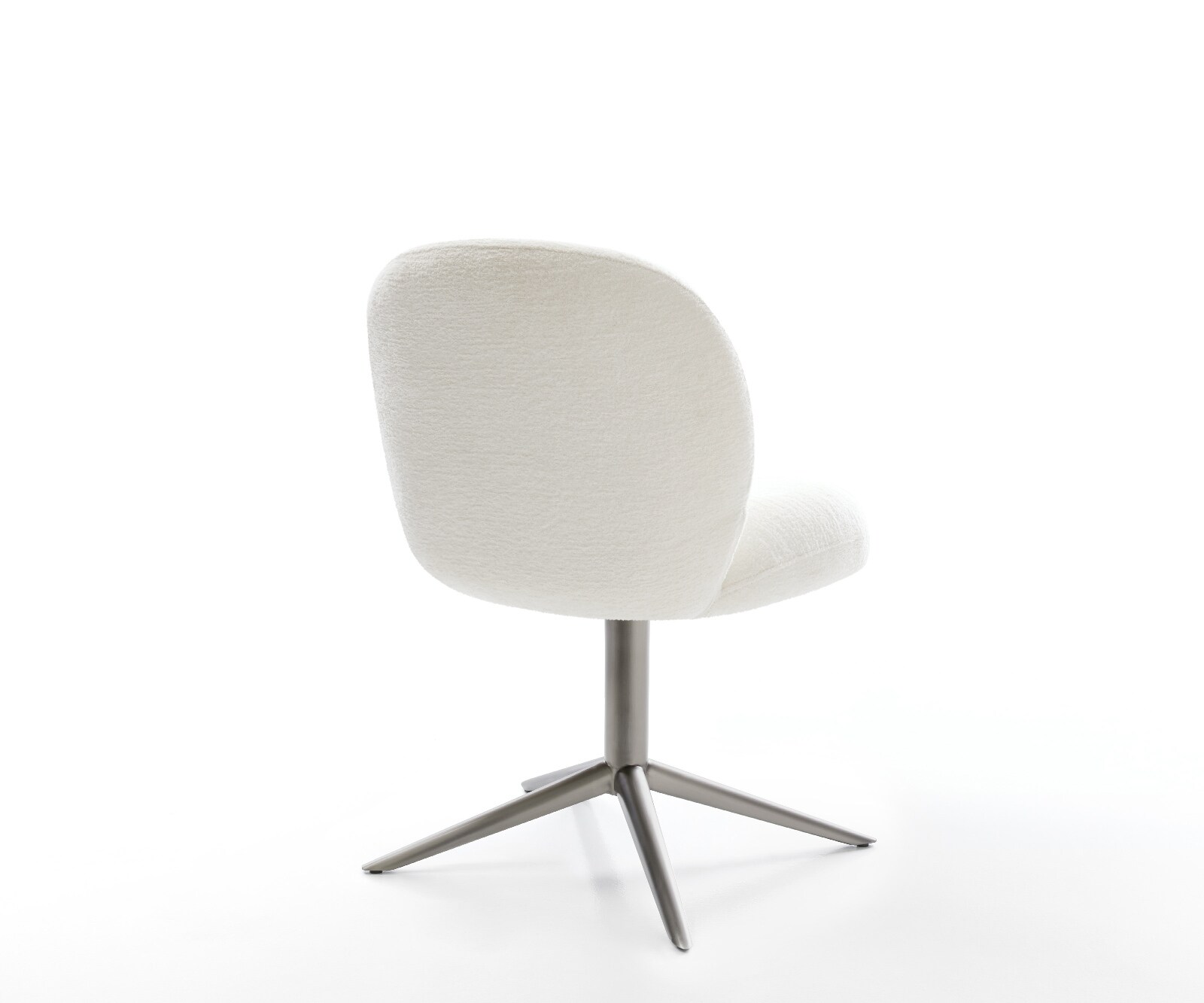 Drehstuhl Nube-Flex Bouclé Soft Beige Fußkreuz Graphit 360° drehbar Wippfunktion Taschenfederkern 5