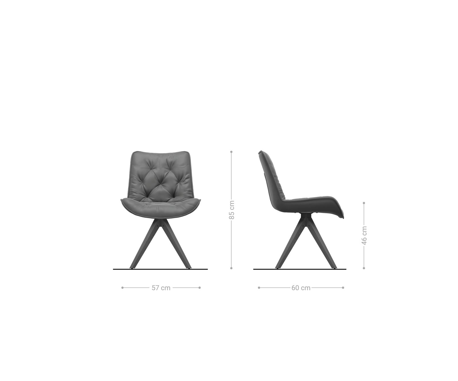 Drehstuhl Taimi-Flex Bouclé Soft Schlamm Holzgestell kantig Natur 360° drehbar 6