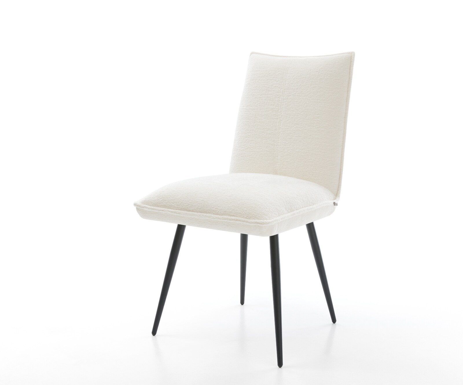Esszimmerstuhl Lelio-Flex Bouclé Soft Beige 4-Fuß konisch Schwarz Taschenfe günstig online kaufen