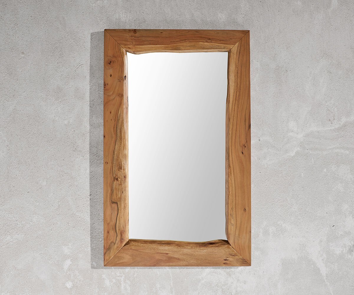 Wandspiegel Live-Edge 135x85 cm Akazie Natur Baumkante 1