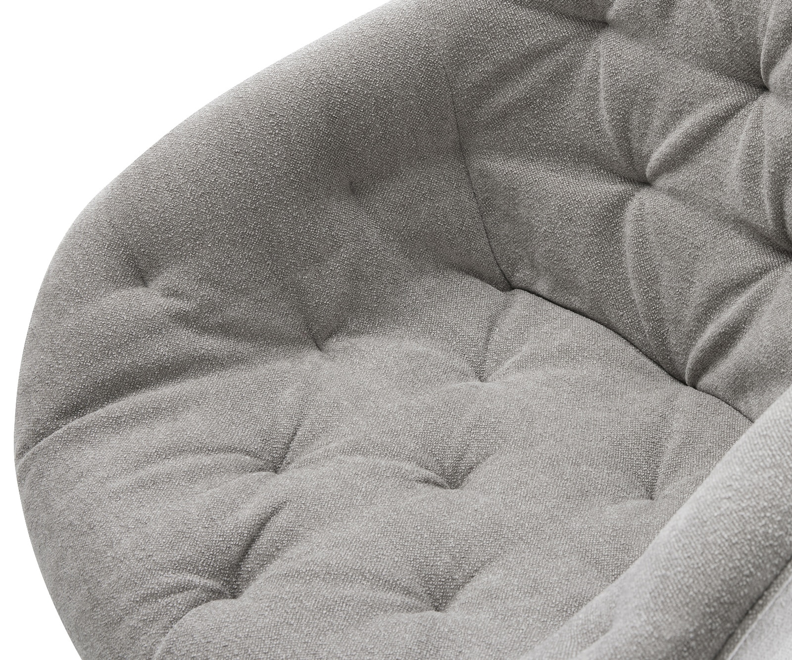 Esszimmerstuhl Gaio-Flex Strukturstoff Soft Grau Kufengestell Schwarz 4