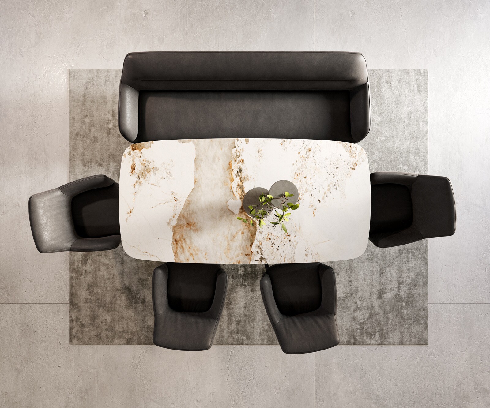 Esszimmerbank Taya-Flex 200 cm Mikrofaser Anthrazit Vintage Kreuzgestell kantig Schwarz Taschenfederkern 5