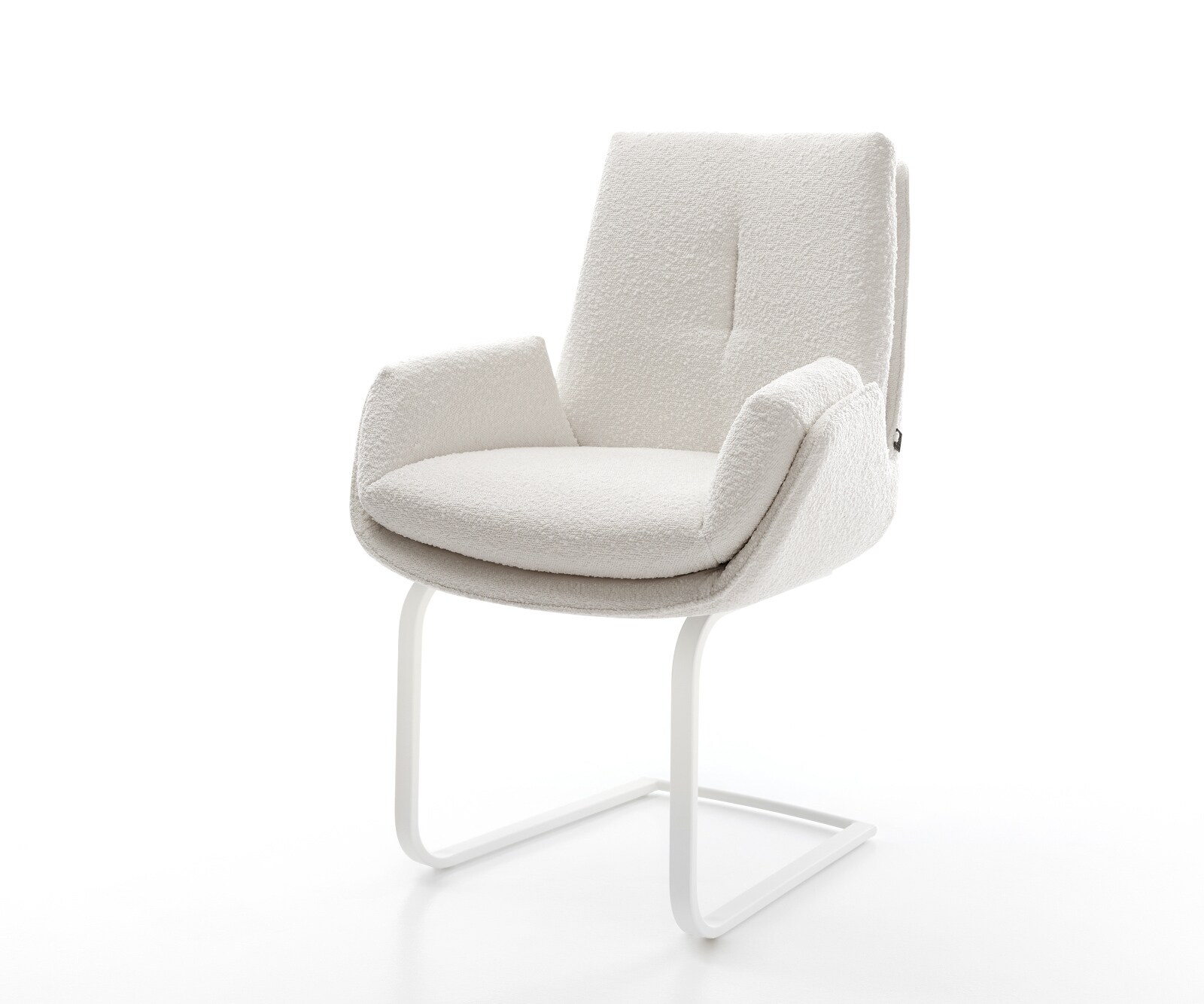 Freischwinger Clea-Flex Bouclé Creme-Weiß Freischwinger flach Weiß 1