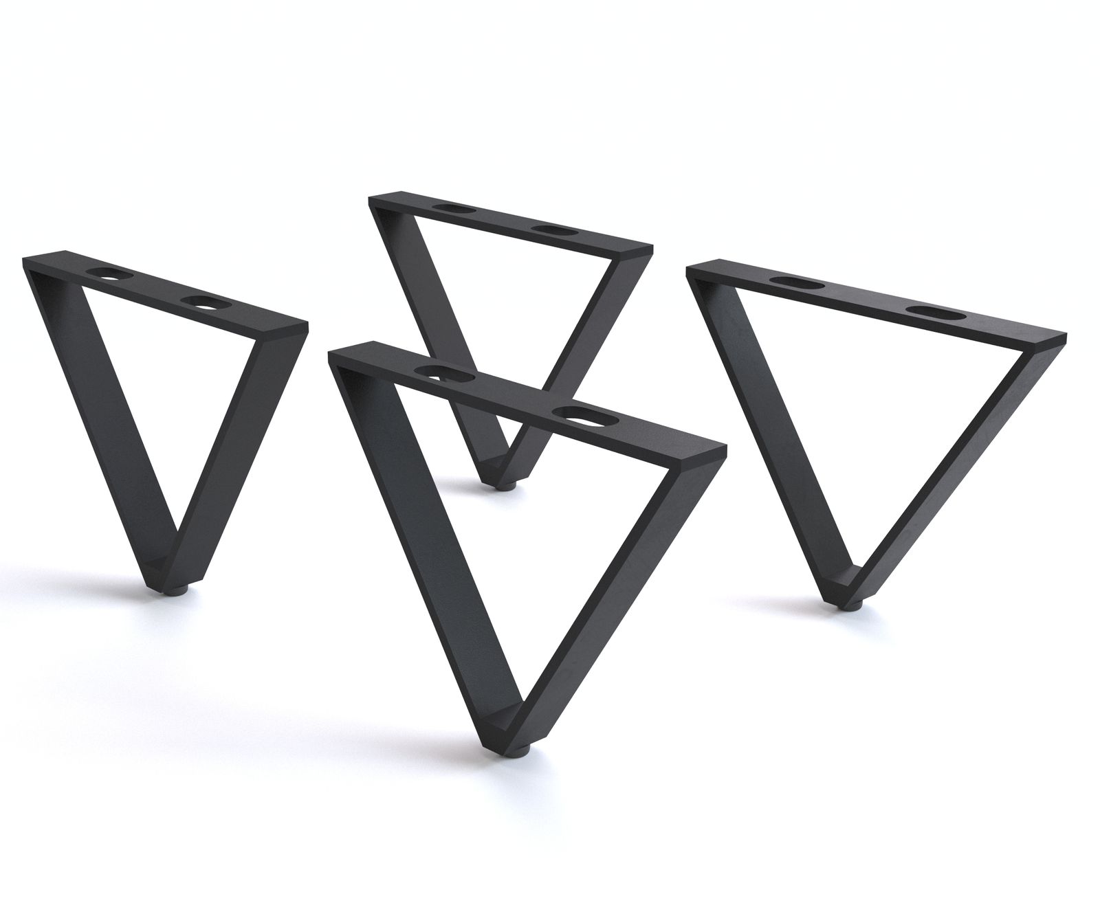 Fuß V-Form 15 cm Metall Schwarz für alle Möbelarten (4er Set) 1