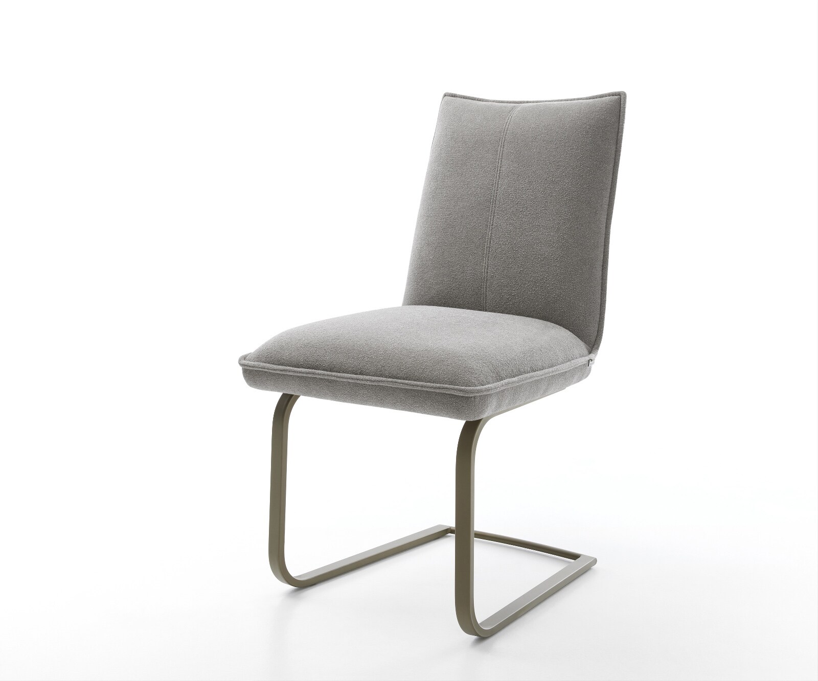 Freischwinger Lelio-Flex Strukturstoff Soft Grau Freischwinger flach Effekt günstig online kaufen