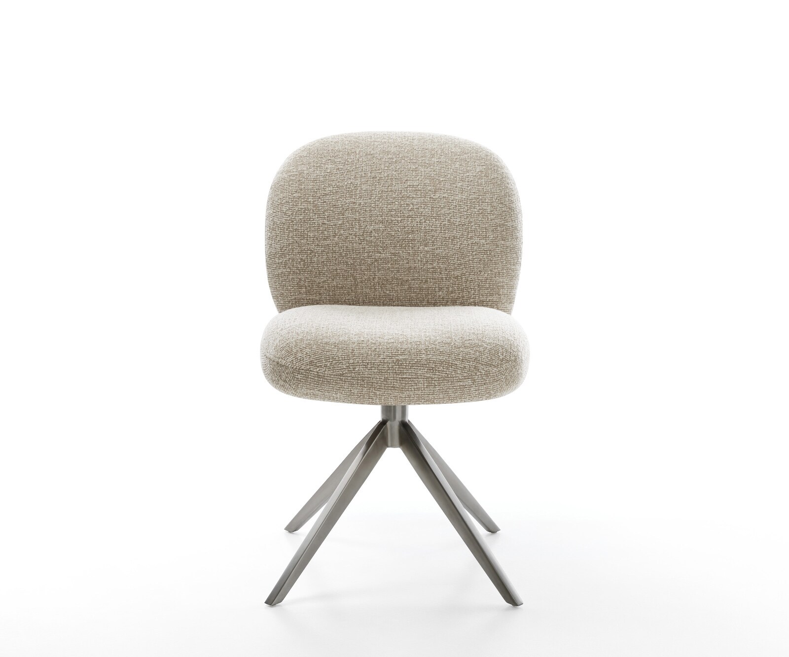 Drehstuhl Nube-Flex Webstoff Soft Beige Kreuzgestell breit Graphit 360° drehbar Wippfunktion Taschenfederkern 2