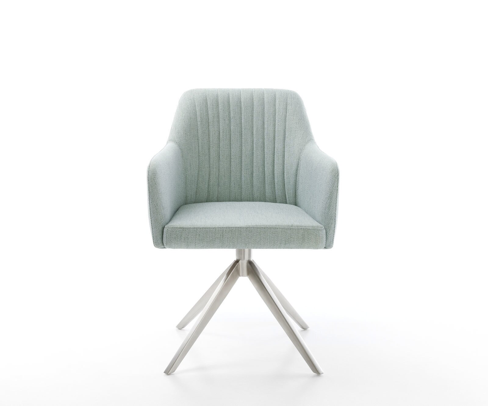 Drehstuhl Greg-Flex Stripes Mint Kreuzgestell breit Edelstahl 360° drehbar Wippfunktion 1