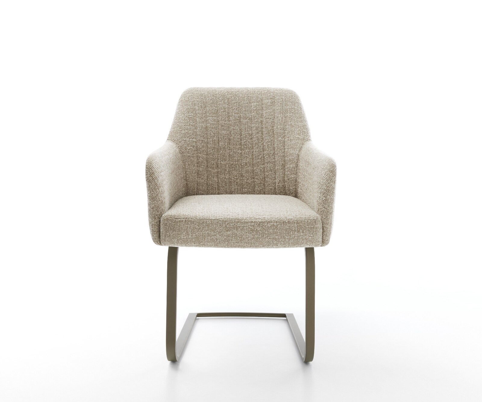 Freischwinger Greg-Flex Webstoff Soft Beige Freischwinger flach Effektfinish Titan Taschenfederkern 2