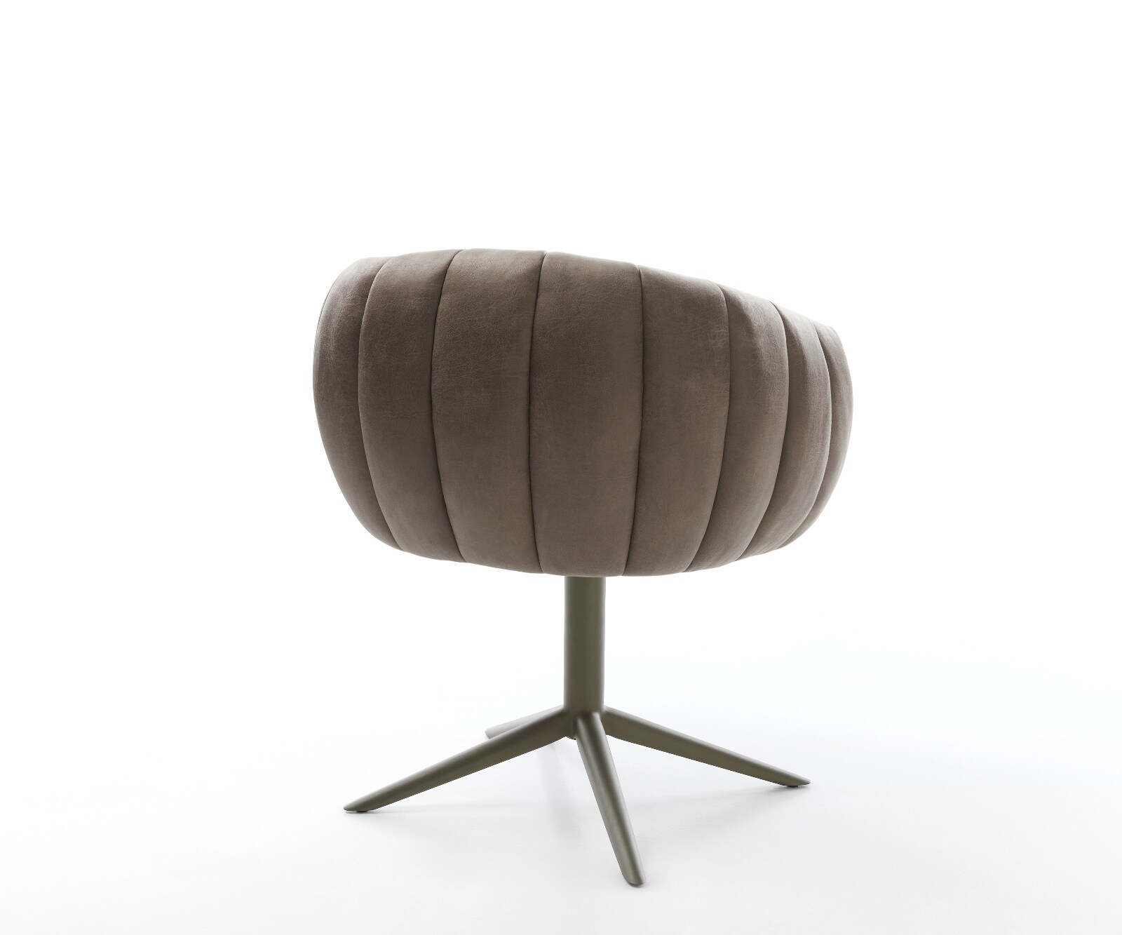 Drehstuhl Jada-Flex Mikrofaser Taupe Vintage Fußkreuz Effektfinish Titan 360° drehbar Wippfunktion Taschenfederkern 5