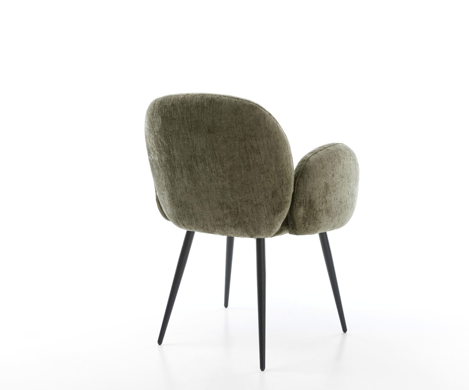 Esszimmerstuhl Nube-Flex mit Armlehnen Chenille Olive 4-Fuß konisch Schwarz Taschenfederkern 4 Esszimmerstuhl Nube-Flex mit Armlehnen Chenille Olive 4-Fuß konisch Schwarz Taschenfederkern 4