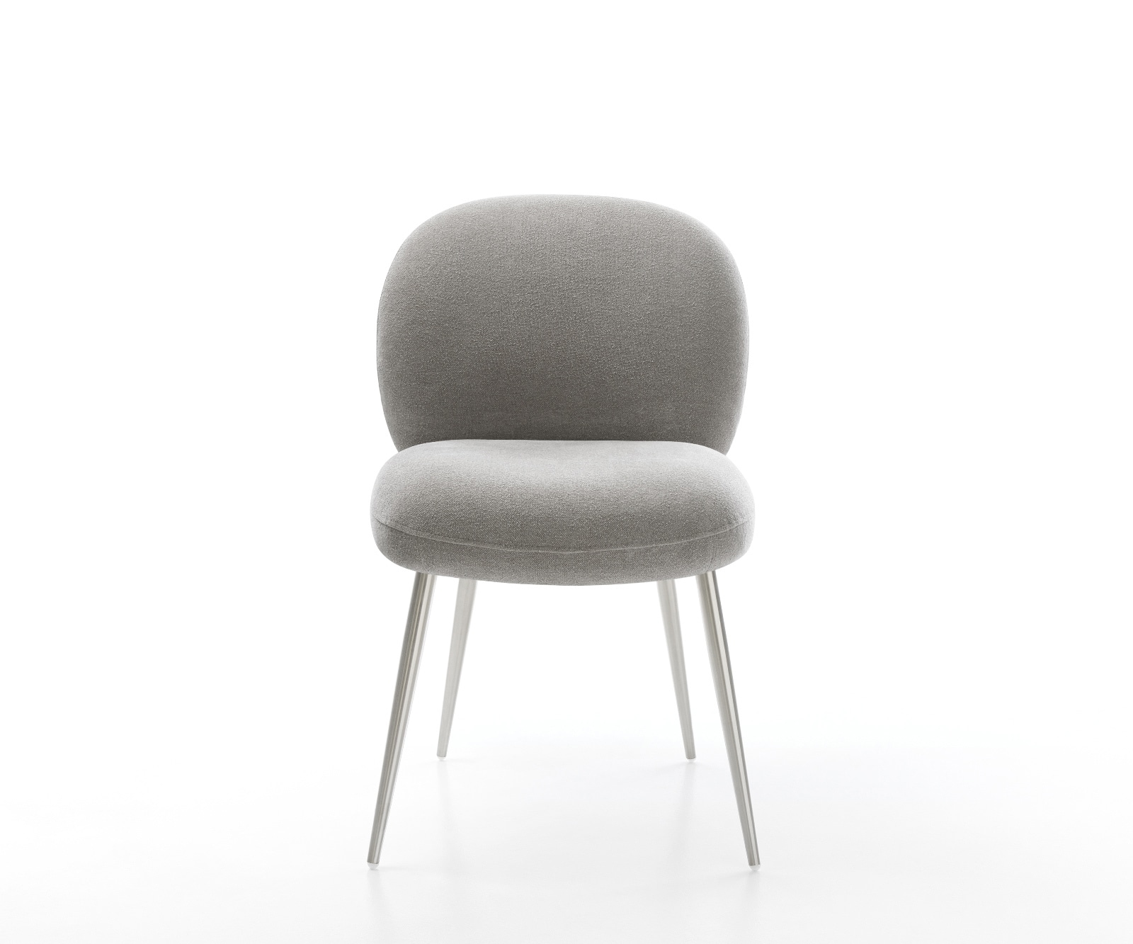 Esszimmerstuhl Nube-Flex Strukturstoff Soft Grau 4-Fuß konisch Edelstahl Taschenfederkern 1