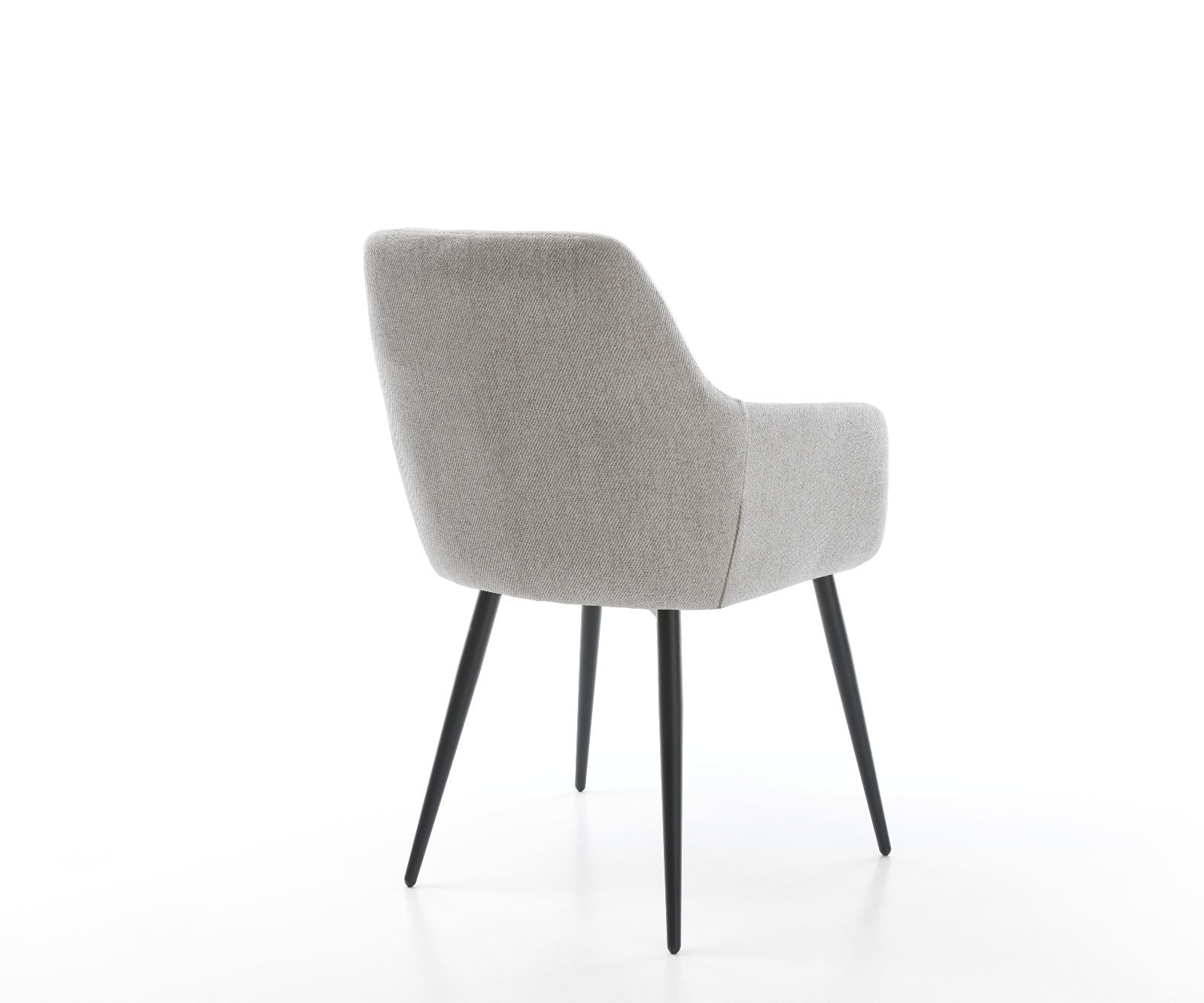 Esszimmerstuhl Pejo-Flex Stripes Hellgrau 4-Fuß konisch Schwarz Taschenfederkern 5