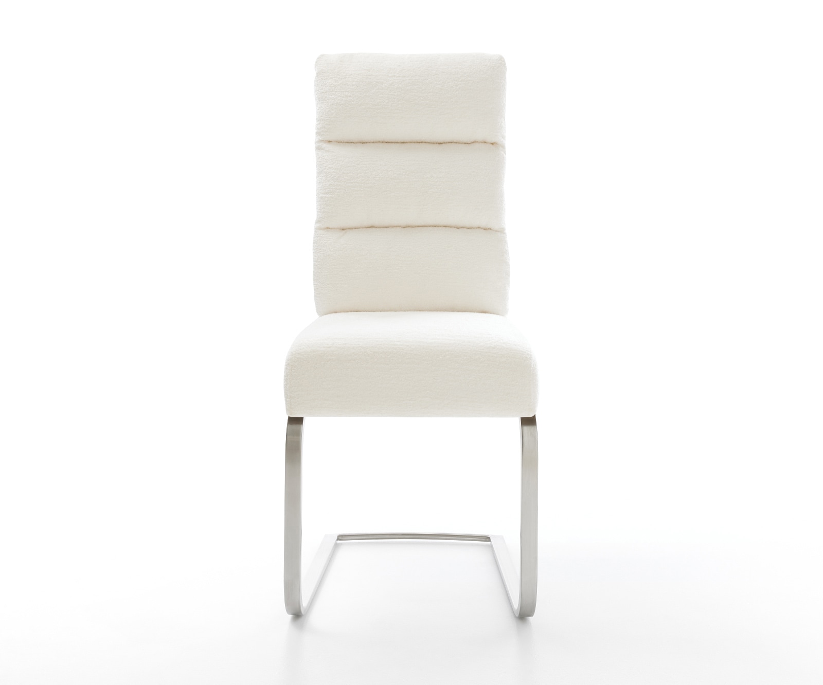 Freischwinger Pela-Flex Bouclé Soft Beige Freischwinger flach Edelstahl Taschenfederkern 1