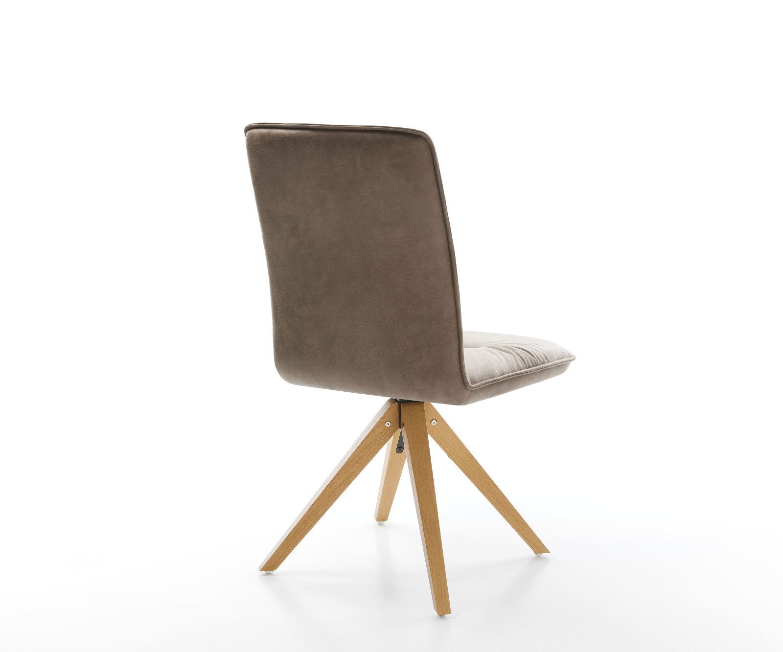 Esszimmerstuhl Vinjo-Flex Mikrofaser Taupe Vintage Holzgestell kantig Natur 4 Esszimmerstuhl Vinjo-Flex Mikrofaser Taupe Vintage Holzgestell kantig Natur 4