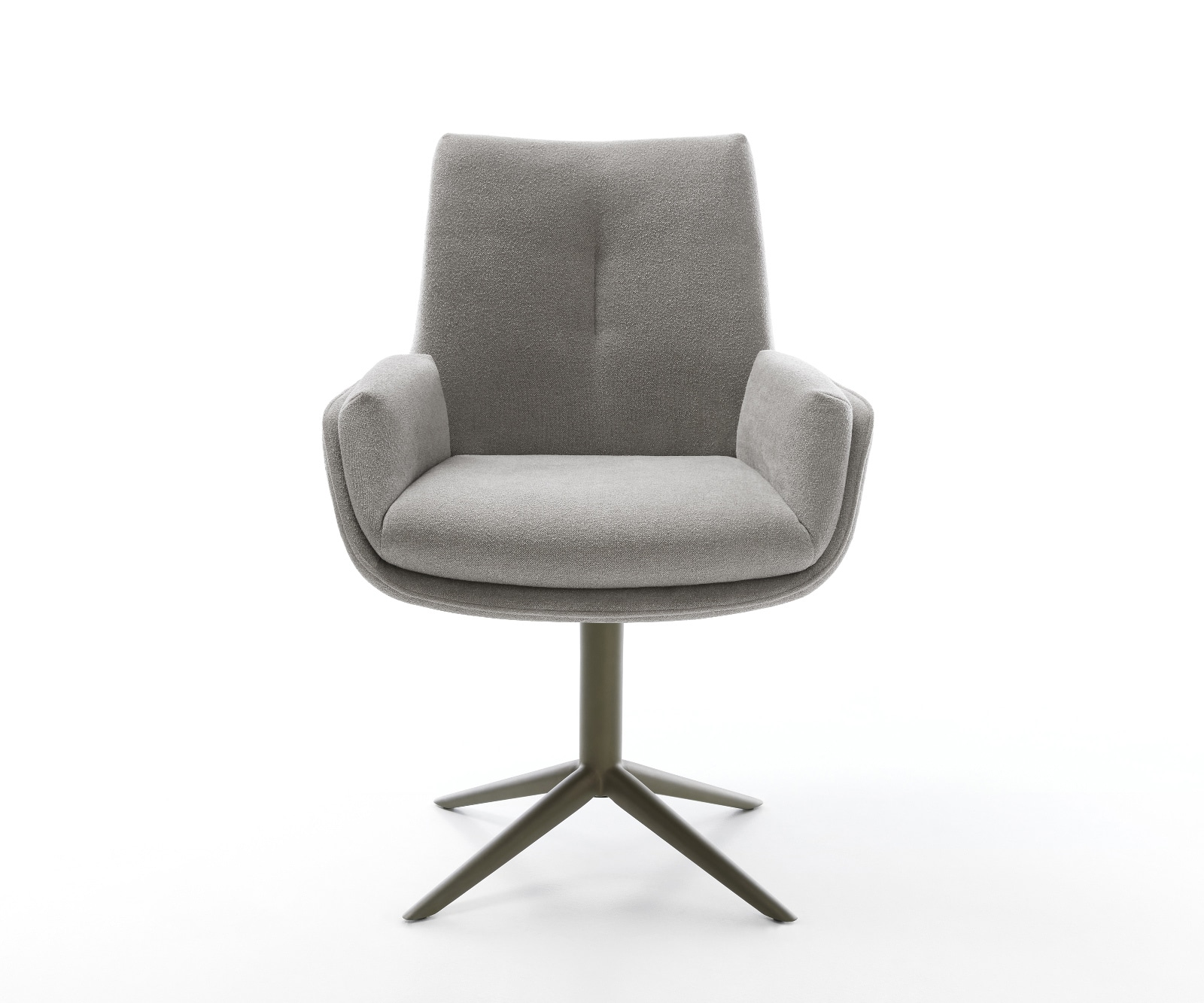 Drehstuhl Clea-Flex Strukturstoff Soft Grau Fußkreuz Effektfinish Titan 360° drehbar Wippfunktion 2
