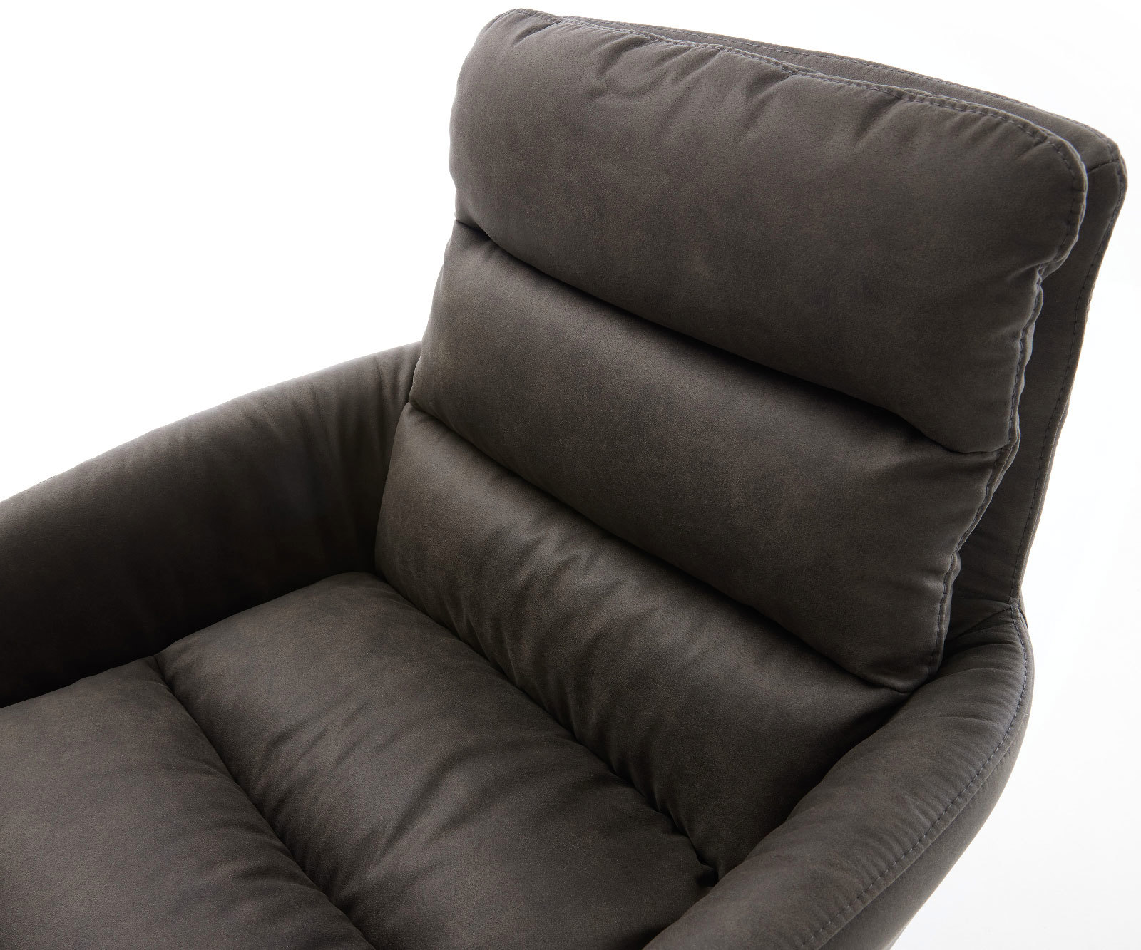 Esszimmerstuhl Abelia-Flex mit Armlehnen Mikrofaser Anthrazit Vintage Kufengestell Schwarz 4