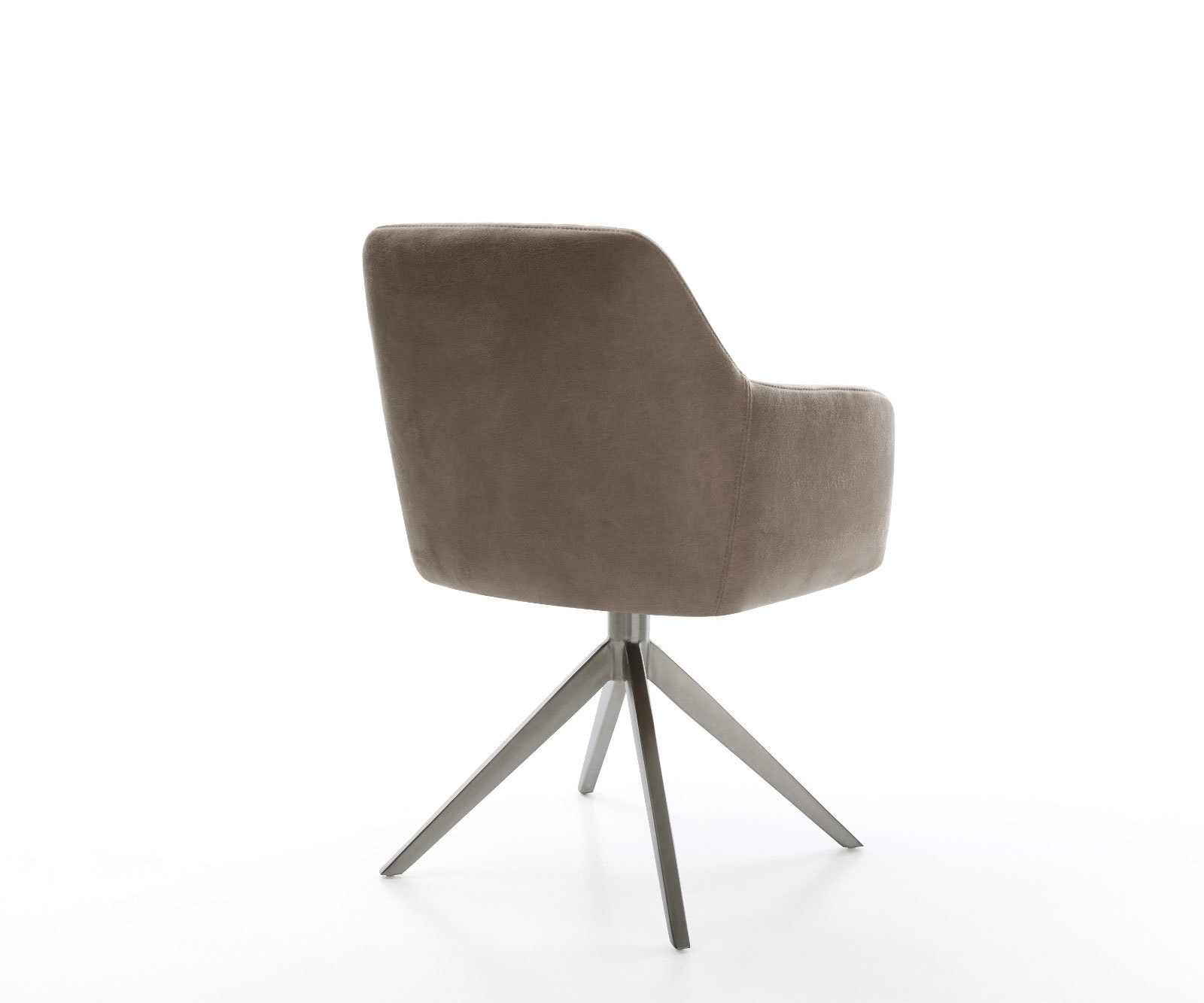 Drehstuhl Greg-Flex Mikrofaser Taupe Vintage Kreuzgestell breit Graphit 360° drehbar Wippfunktion Taschenfederkern 4 Drehstuhl Greg-Flex Mikrofaser Taupe Vintage Kreuzgestell breit Graphit 360° drehbar Wippfunktion Taschenfederkern 4