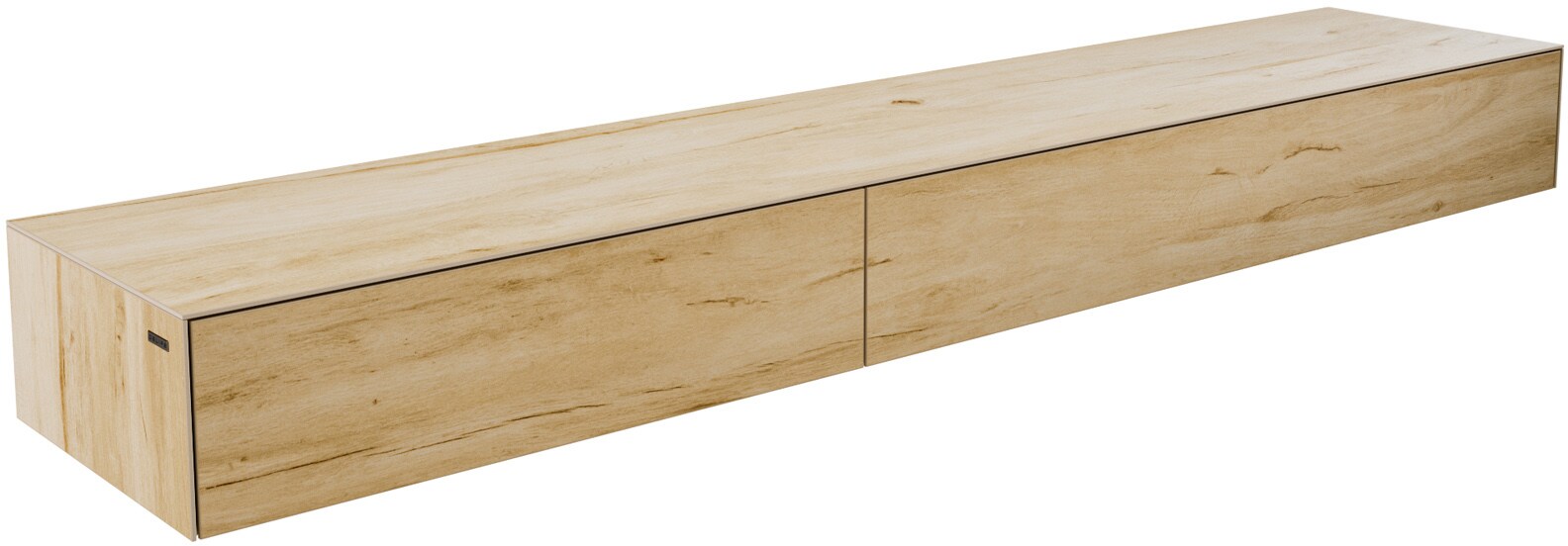 Lowboard Cuor 200 cm Keramik Laminam® Sabbia Eichefarbig 1 Klappe 1 Schubfach Schwebend