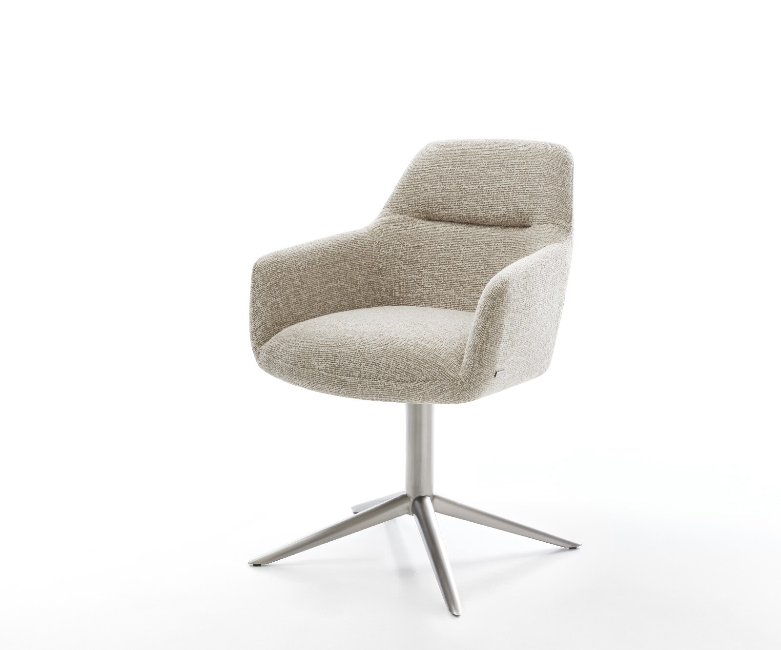 Drehstuhl Pejo-Flex Webstoff Soft Beige Fußkreuz Edelstahl 360° drehbar Wip günstig online kaufen