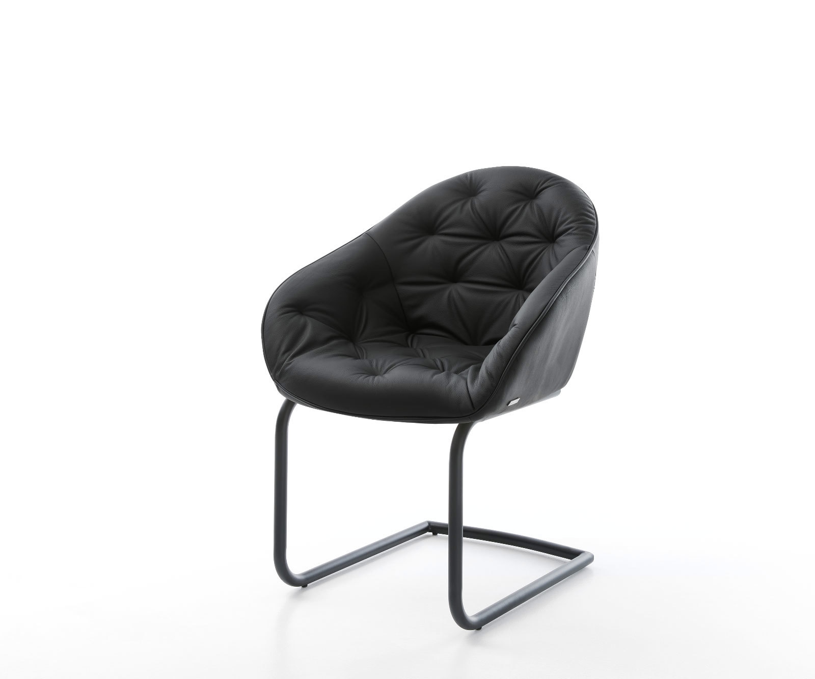 Freischwinger Gaio-Flex Echt-Leder Schwarz Freischwinger rund Schwarz Freischwinger Gaio-Flex Echt-Leder Schwarz Freischwinger rund Schwarz