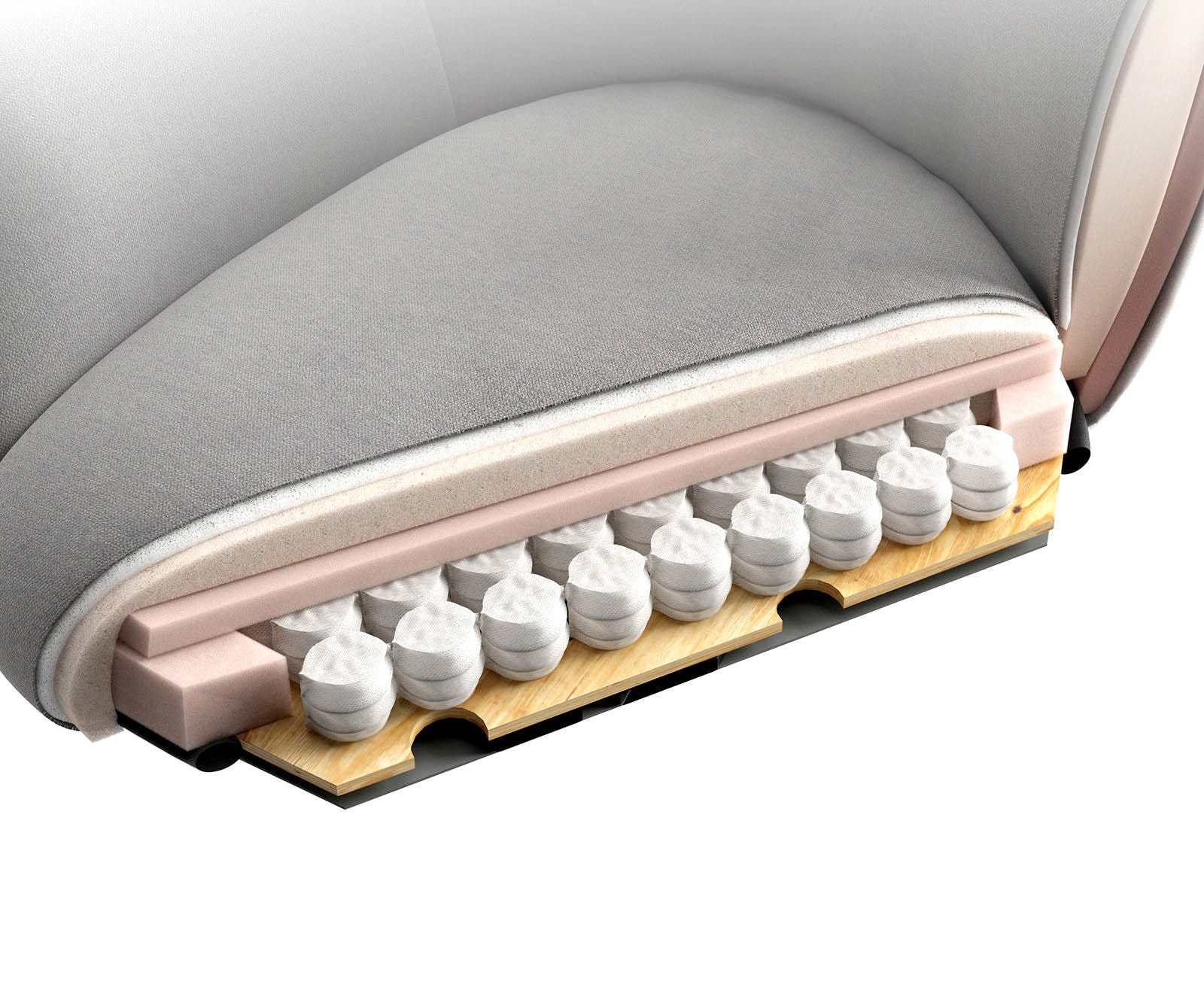Freischwinger Caja-Flex mit Armlehnen Bouclé Silbergrau Freischwinger flach Effektfinish Titan Taschenfederkern 6 Freischwinger Caja-Flex mit Armlehnen Bouclé Silbergrau Freischwinger flach Effektfinish Titan Taschenfederkern 6