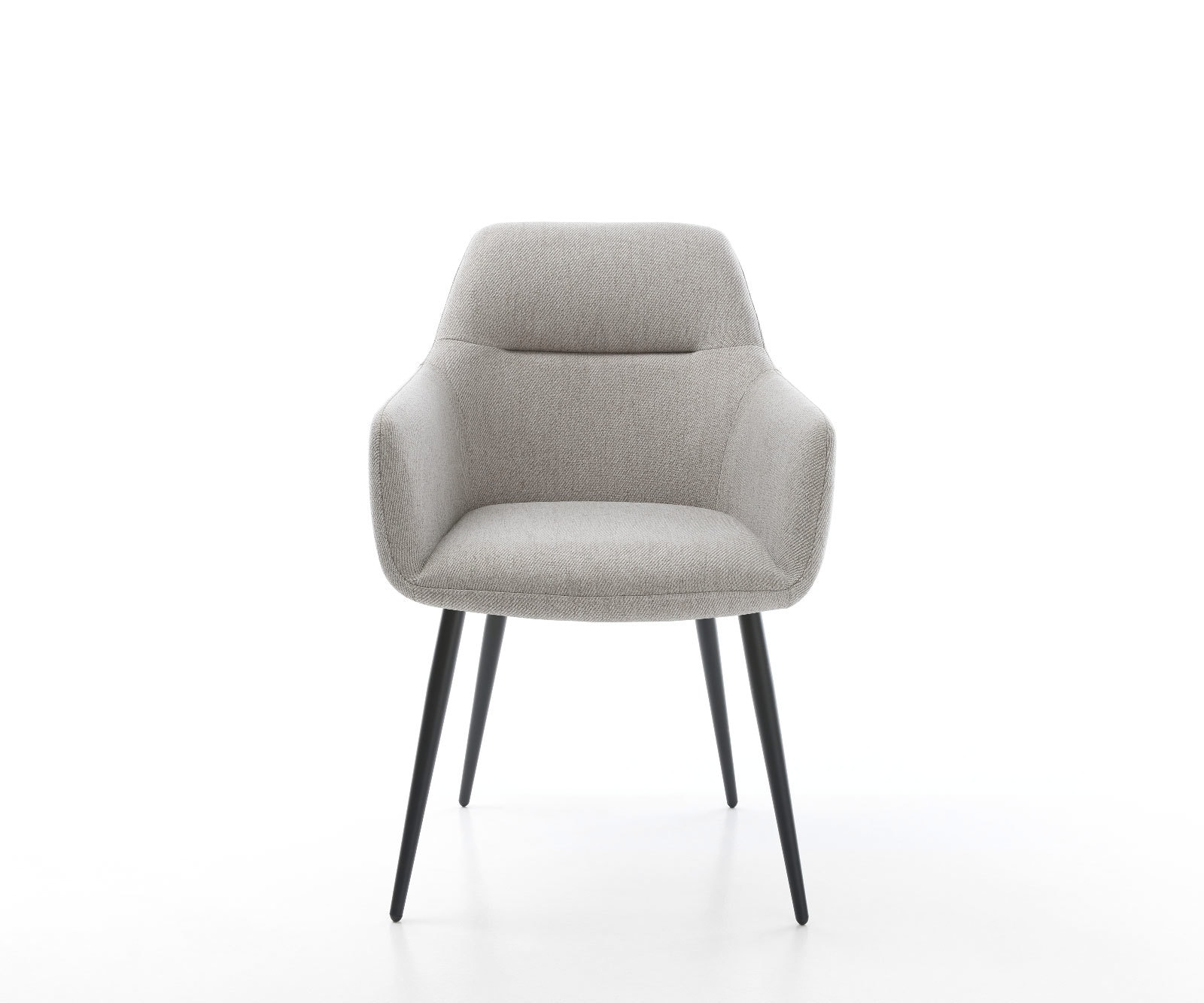 Esszimmerstuhl Pejo-Flex Stripes Hellgrau 4-Fuß konisch Schwarz Taschenfederkern 2