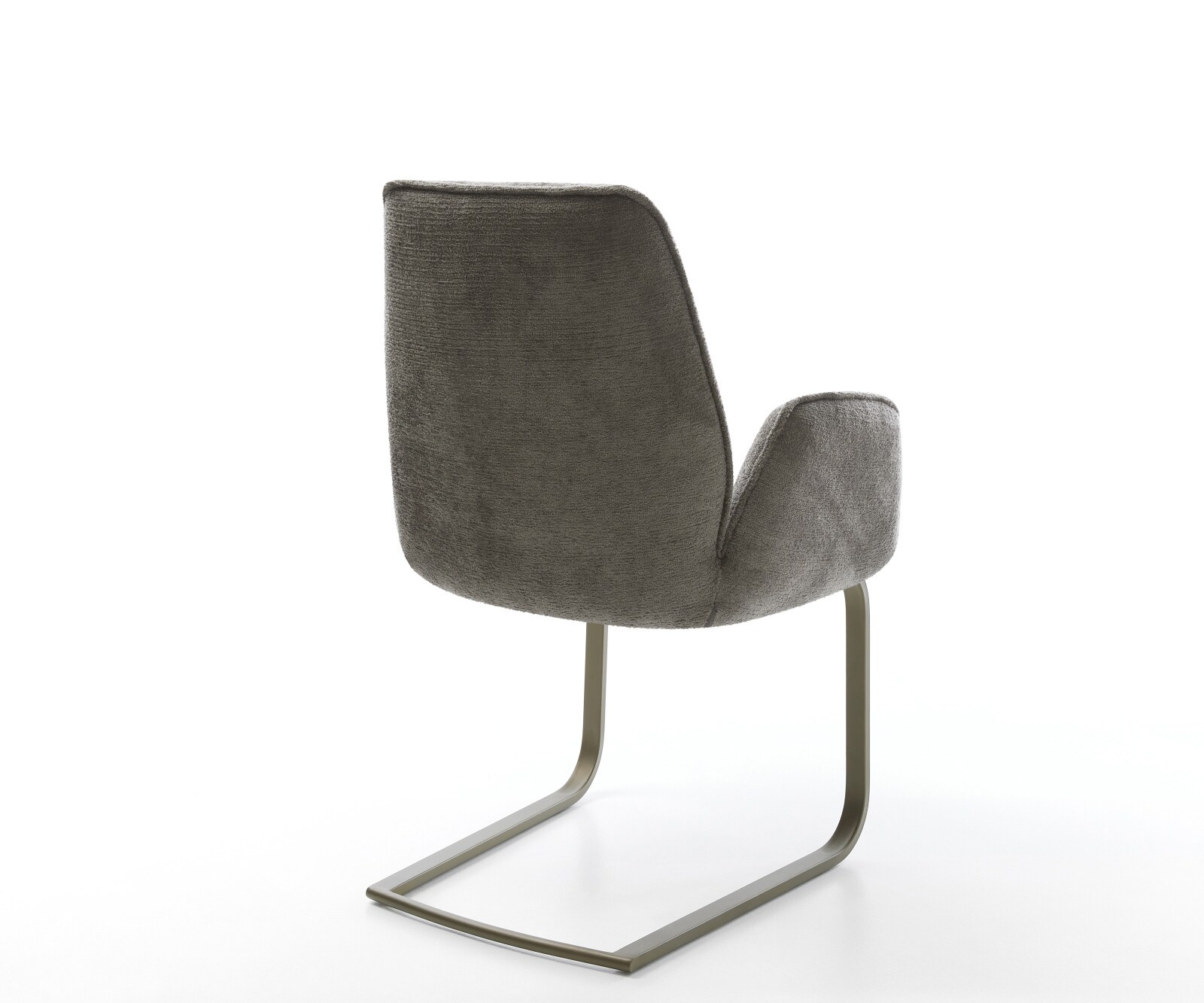 Freischwinger Zoa-Flex Bouclé Soft Schlamm Freischwinger flach Effektfinish Titan Taschenfederkern 4