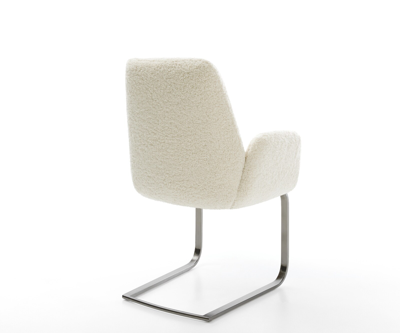 Freischwinger Zoa-Flex Teddystoff Beige Freischwinger flach Graphit Taschenfederkern 4