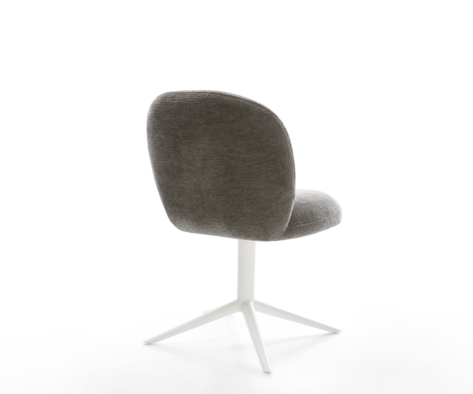 Drehstuhl Nube-Flex Bouclé Soft Schlamm Fußkreuz Weiß 360° drehbar Wippfunktion Taschenfederkern 4