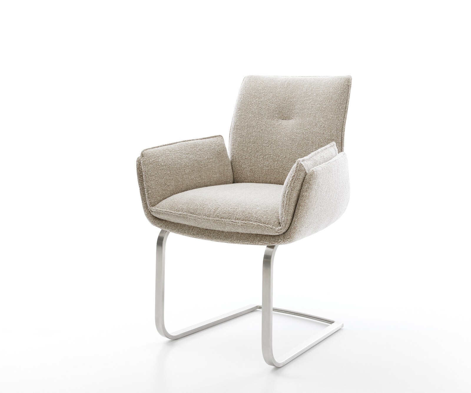 Freischwinger Nela-Flex Webstoff Soft Beige Freischwinger flach Edelstahl