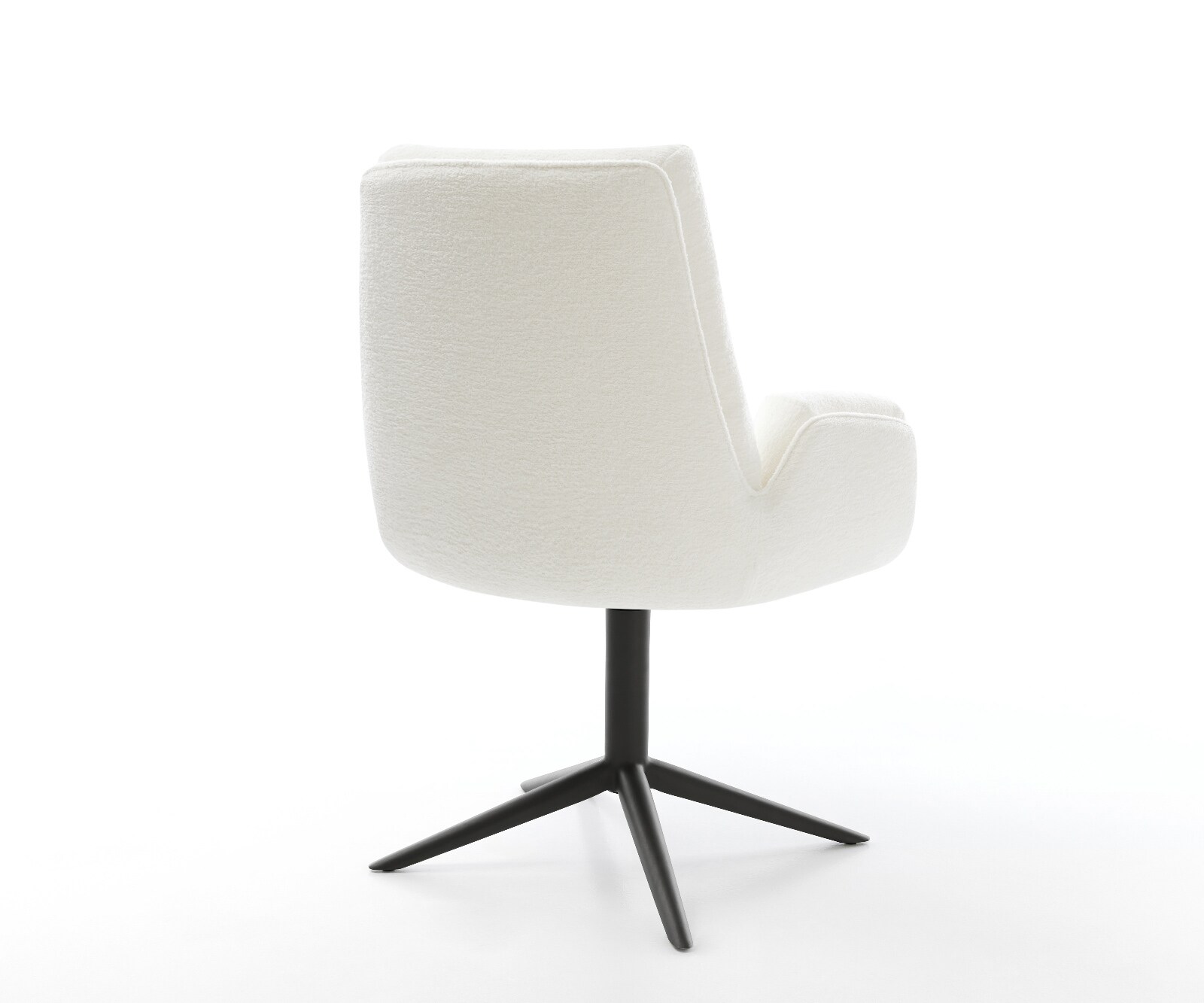 Drehstuhl Clea-Flex Bouclé Soft Beige Fußkreuz Schwarz 360° drehbar Wippfunktion 5