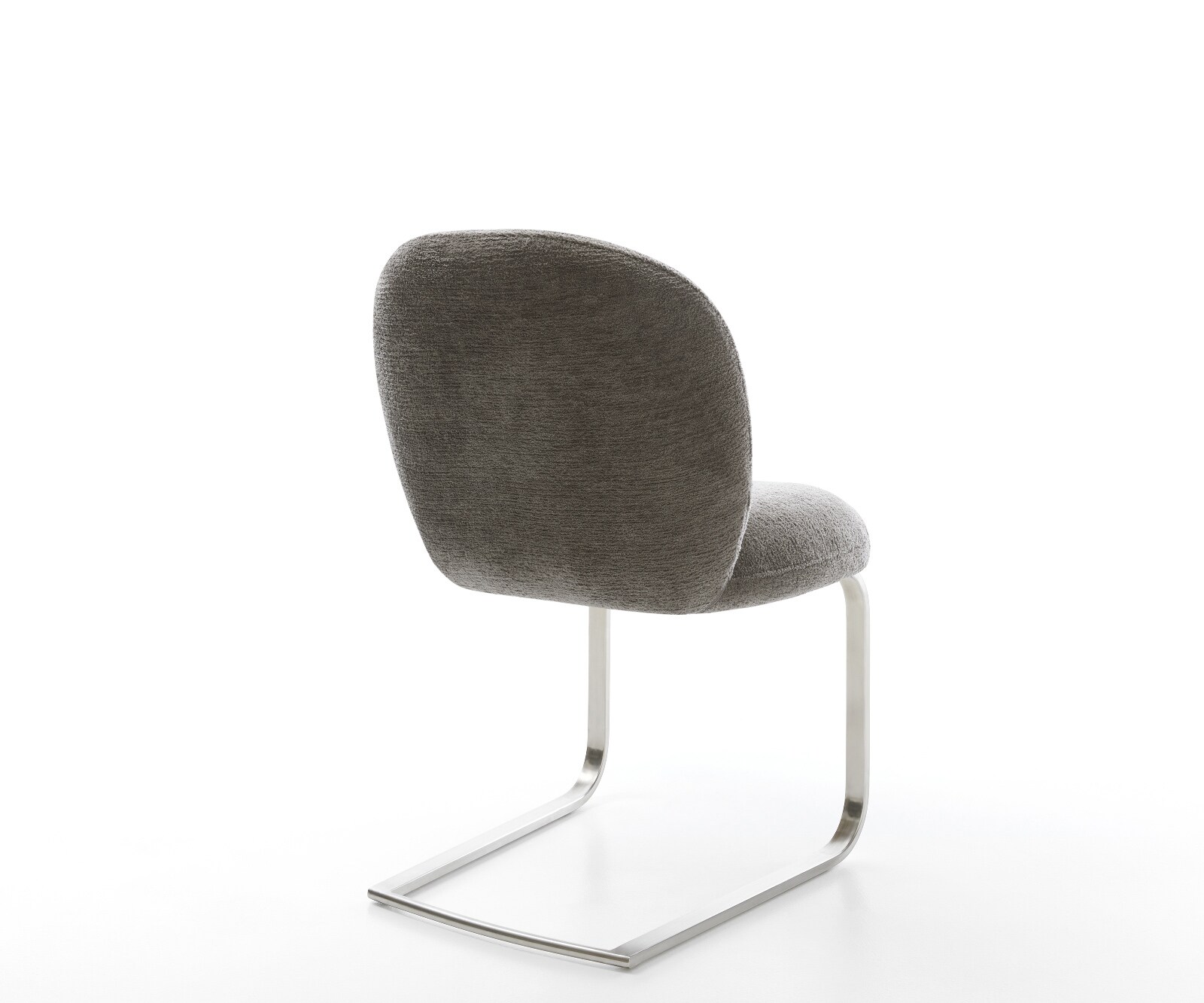 Freischwinger Nube-Flex Bouclé Soft Schlamm Freischwinger flach Edelstahl Taschenfederkern 4