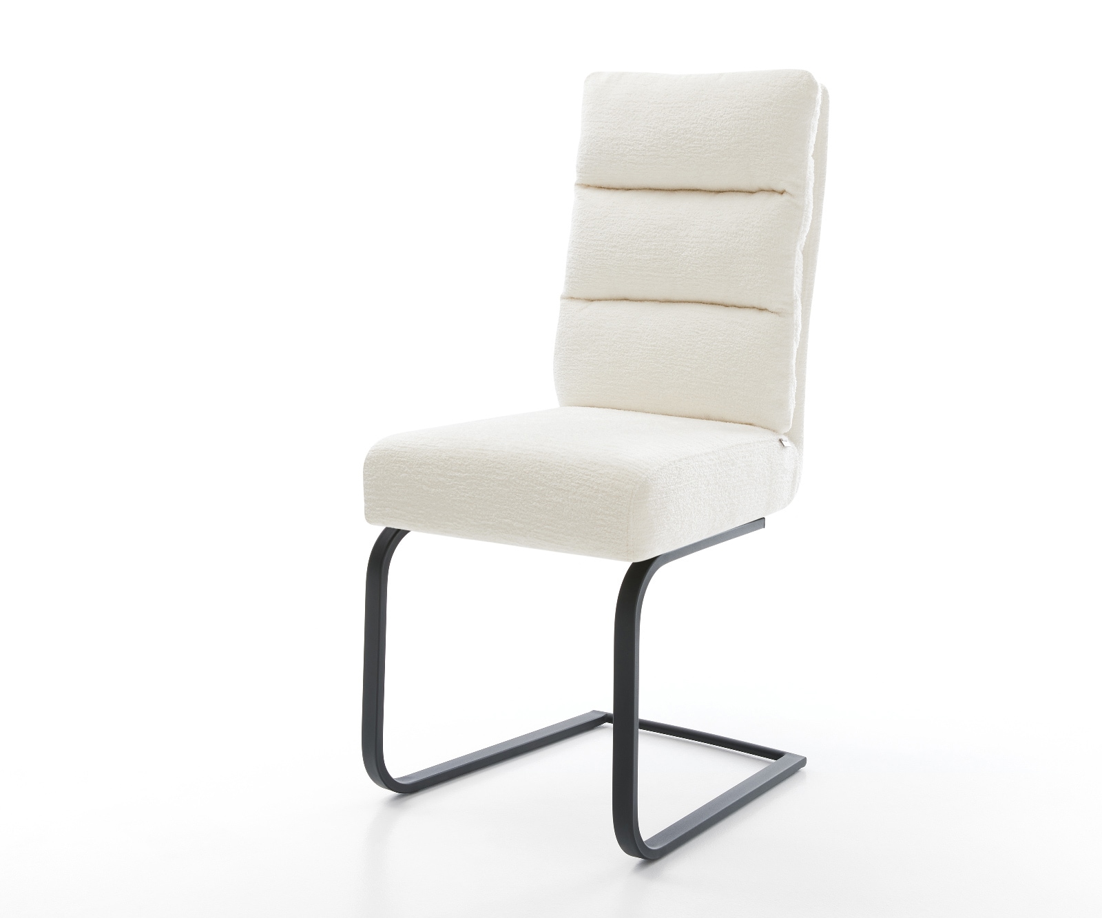 Freischwinger Pela-Flex Bouclé Soft Beige Freischwinger flach Schwarz Taschenfederkern