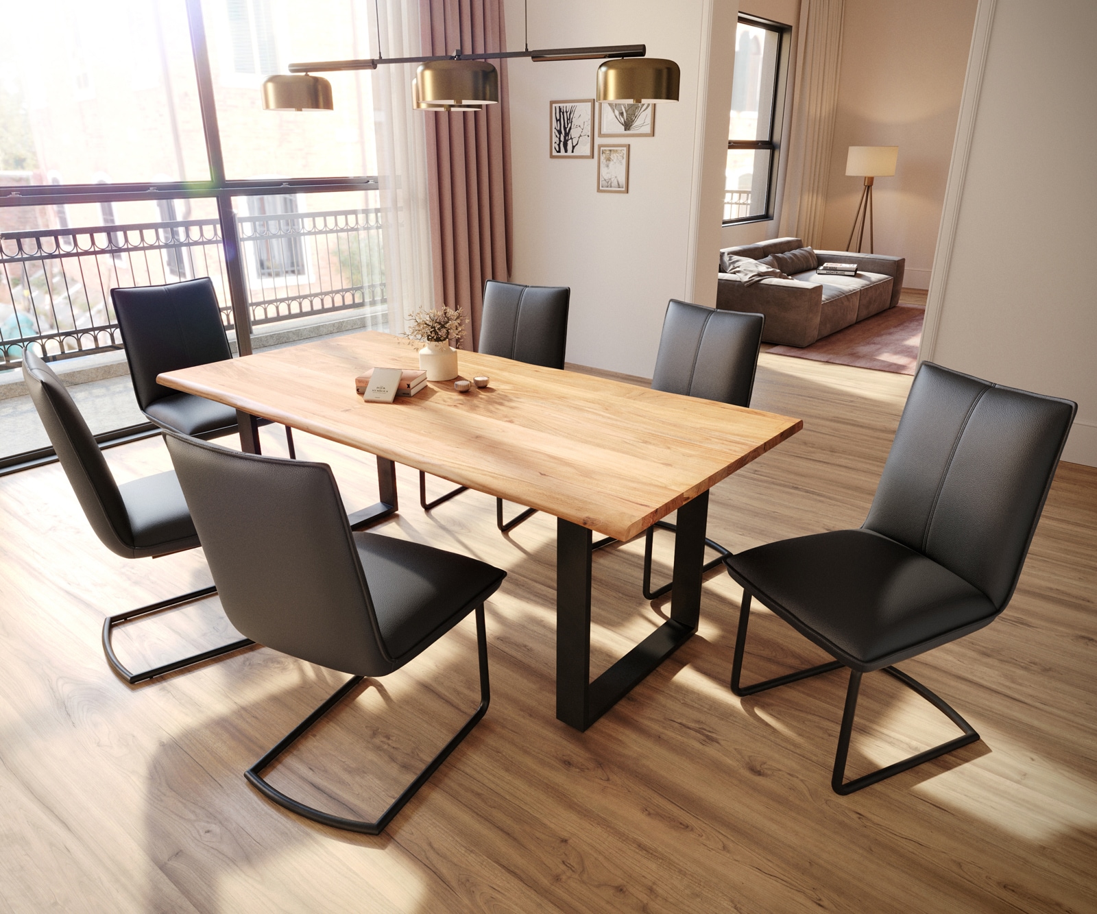 Freischwinger Lelio-Flex Echt-Leder Schwarz Freischwinger rund Schwarz Taschenfederkern 3 Freischwinger Lelio-Flex Echt-Leder Schwarz Freischwinger rund Schwarz Taschenfederkern 3