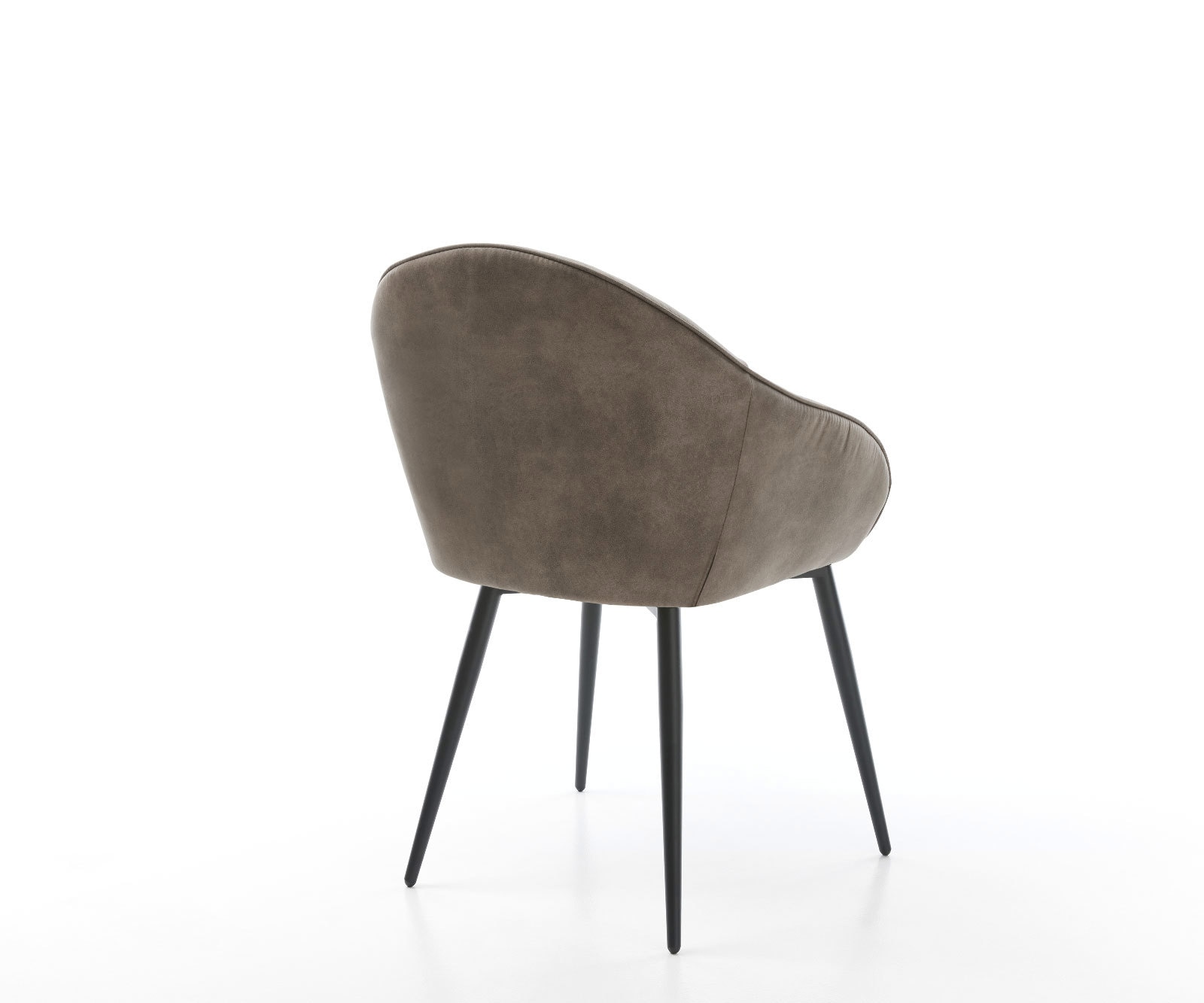 Esszimmerstuhl Gaio-Flex Mikrofaser Taupe Vintage 4-Fuß konisch Schwarz 4 Esszimmerstuhl Gaio-Flex Mikrofaser Taupe Vintage 4-Fuß konisch Schwarz 4