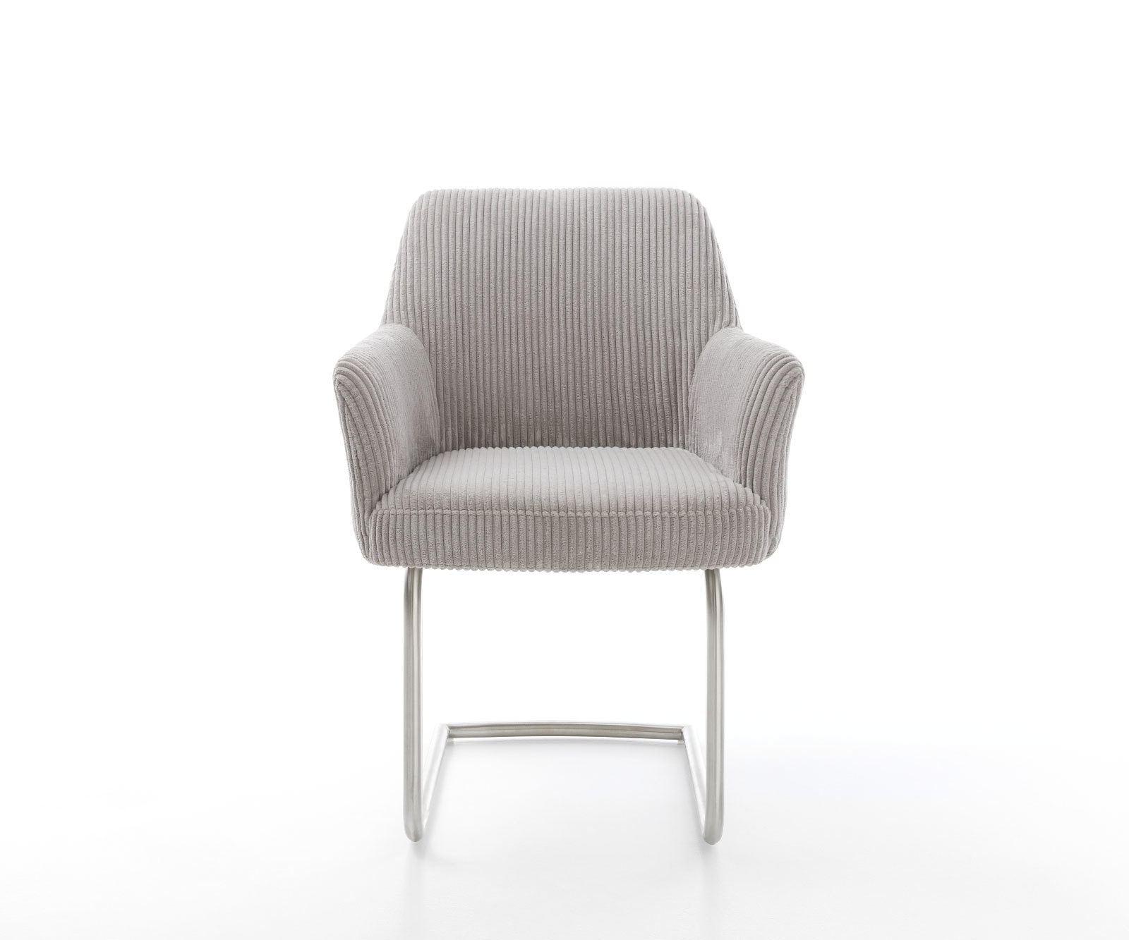 Freischwinger Xana-Flex mit Armlehnen Cord Silbergrau Freischwinger rund Edelstahl Taschenfederkern 1 Freischwinger Xana-Flex mit Armlehnen Cord Silbergrau Freischwinger rund Edelstahl Taschenfederkern 1