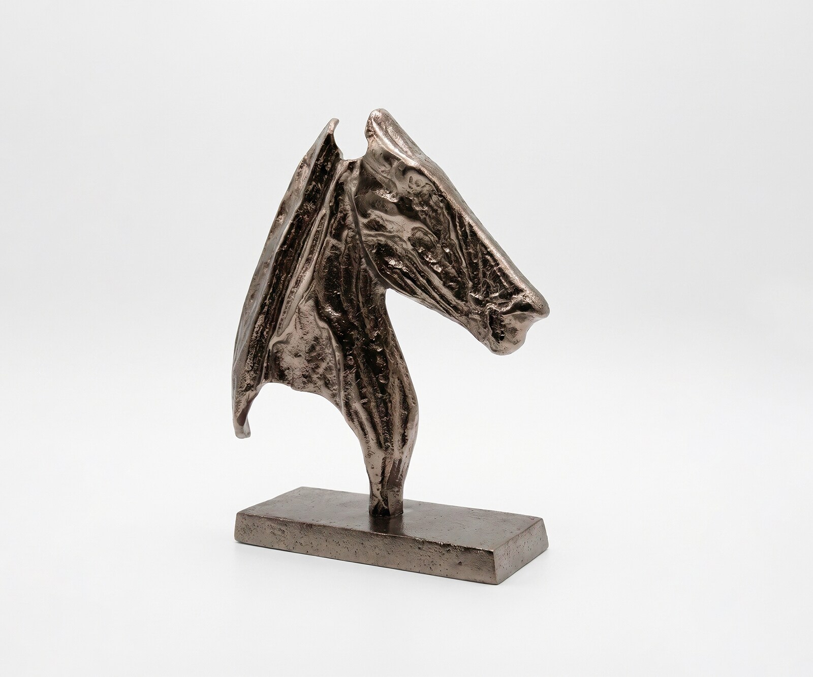 Figurine Cavallo l31 x P11 x H37 cm Aluminium Mokka Bronze Faite main