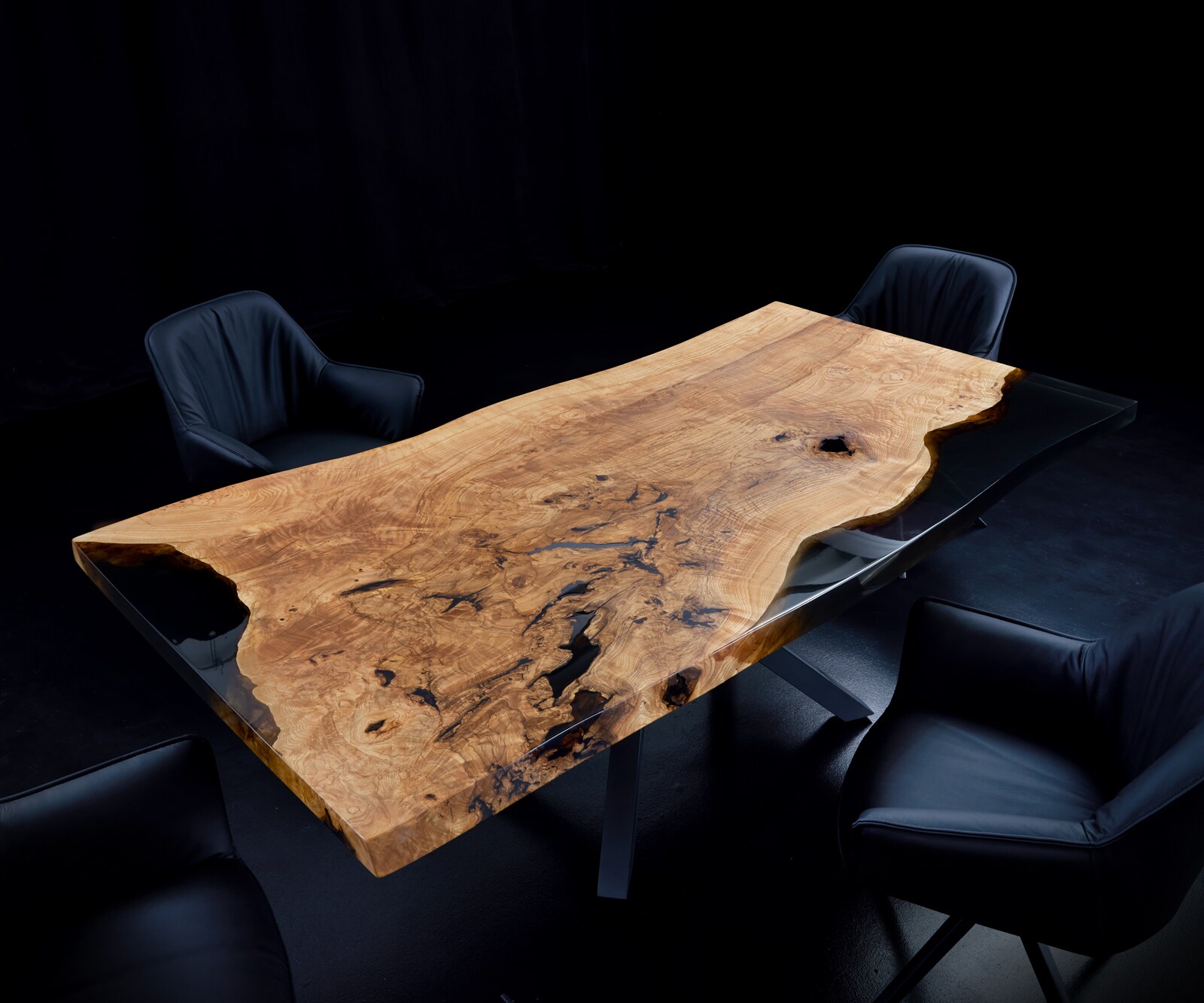 Tischplatte Esche Natur 200 cm Epoxid Unikat Nr. 34334 3