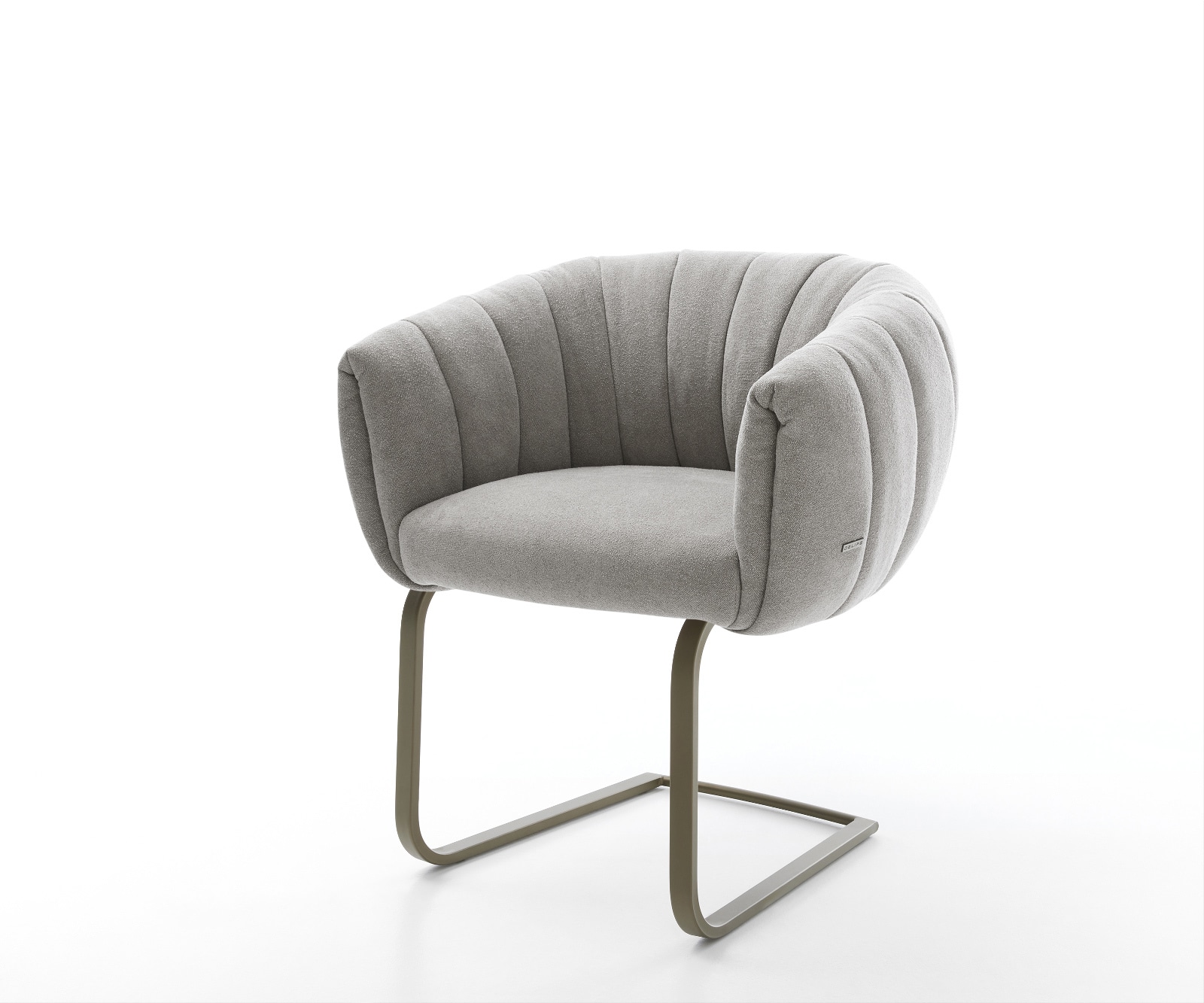 Freischwinger Jada-Flex Strukturstoff Soft Grau Freischwinger flach Effektfinish Titan Taschenfederkern 1
