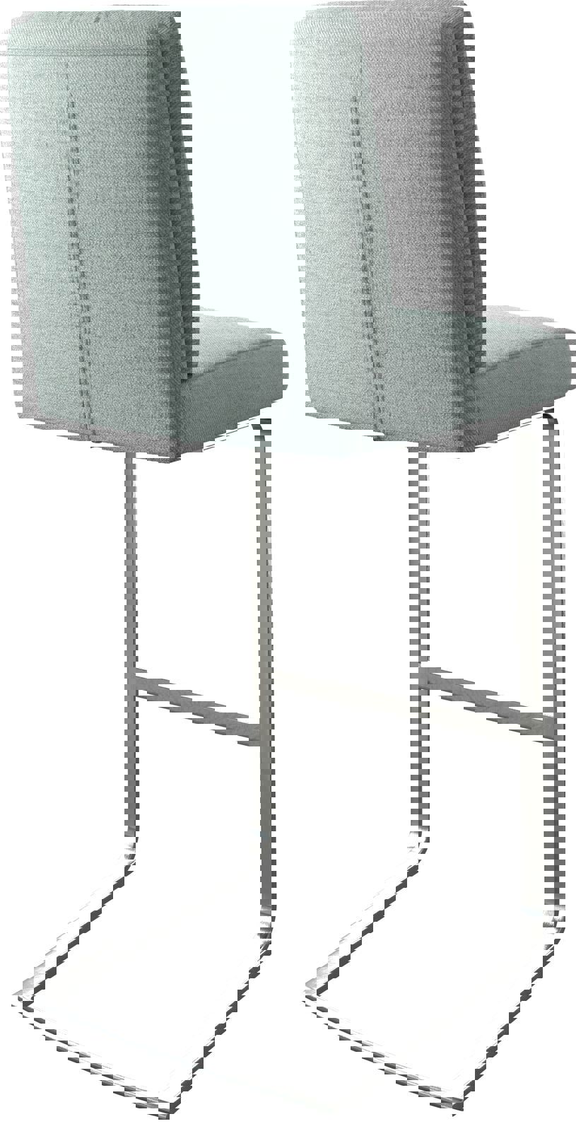 Barstuhl Pela-Flex Stripes Mint Freischwinger flach Edelstahl 4