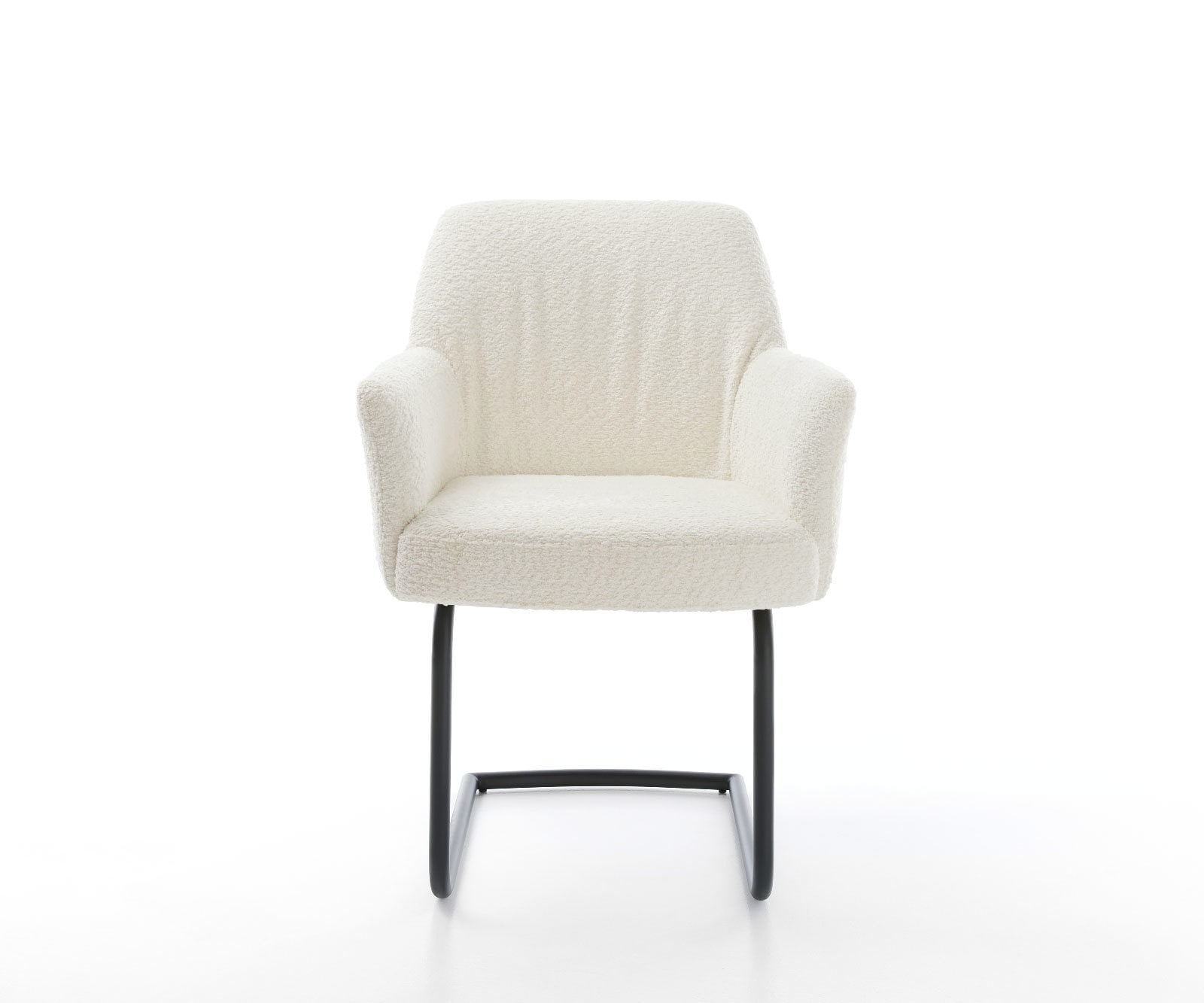 Freischwinger Xana-Flex mit Armlehnen Bouclé Weiß Freischwinger rund Schwarz Taschenfederkern 1 Freischwinger Xana-Flex mit Armlehnen Bouclé Weiß Freischwinger rund Schwarz Taschenfederkern 1