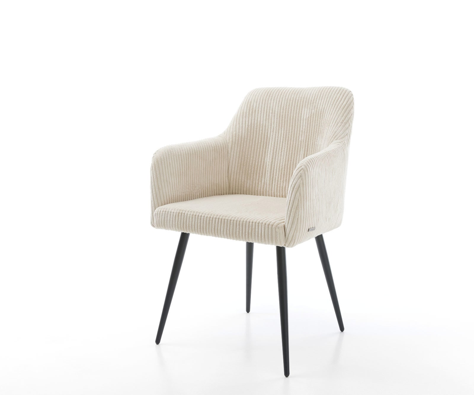 Esszimmerstuhl Greg-Flex Cord Beige 4-Fuß konisch Schwarz Taschenfederkern Esszimmerstuhl Greg-Flex Cord Beige 4-Fuß konisch Schwarz Taschenfederkern