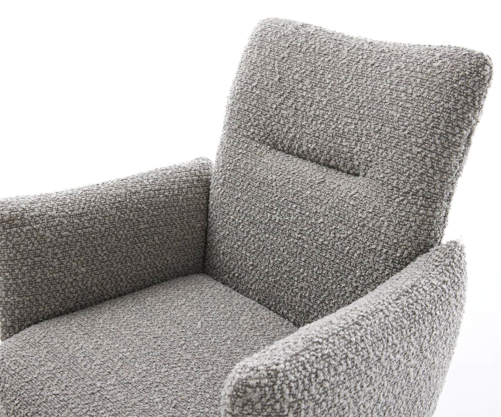 Freischwinger Jova-Flex mit Armlehnen Bouclé Silbergrau Freischwinger flach Effektfinish Titan Taschenfederkern 3 Freischwinger Jova-Flex mit Armlehnen Bouclé Silbergrau Freischwinger flach Effektfinish Titan Taschenfederkern 3