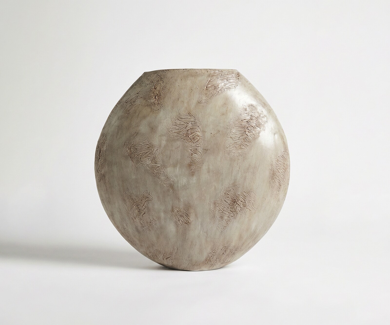 Vase Calena B81 x T33 x H84 cm Metall Ivory Terra Handgemacht